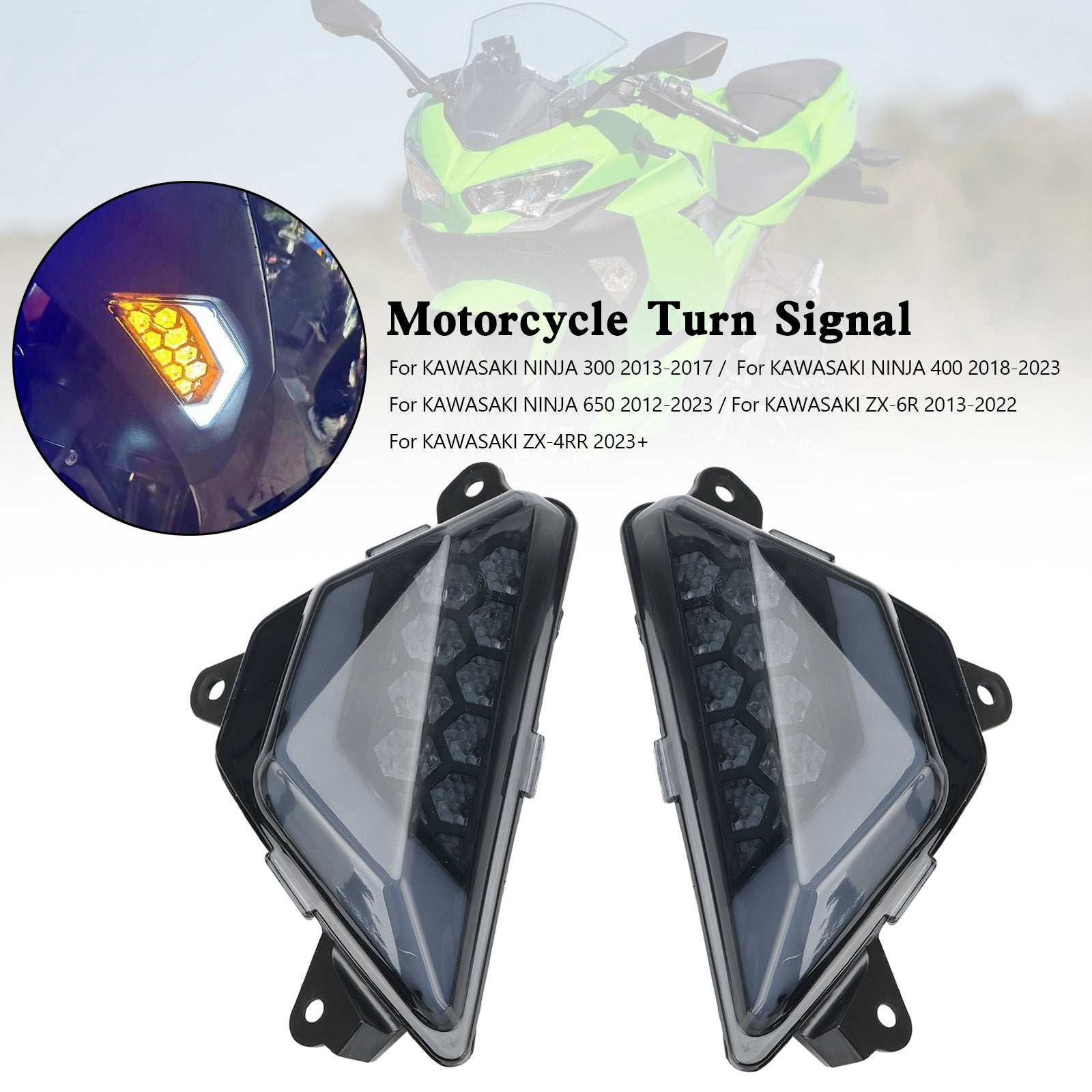 2012+ Kawasaki Ninja 300 400 650 ZX 6R ZX 4RR LED -LED -Blindesignallicht