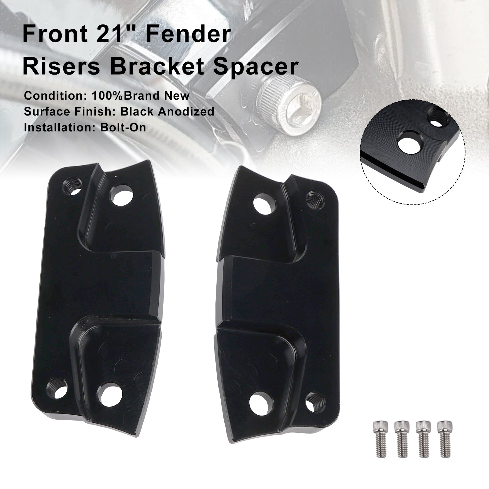 touring Electra Street Glide 2014+ Front 21" Fender Risers Bracket Spacer