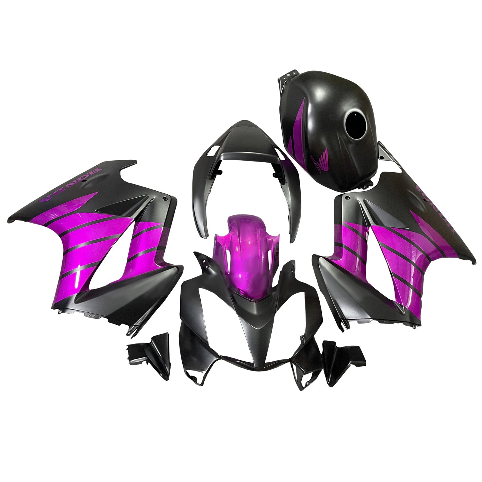 Amotopart 2002-2012 Honda VFR800 Purple Black Faxing Kit