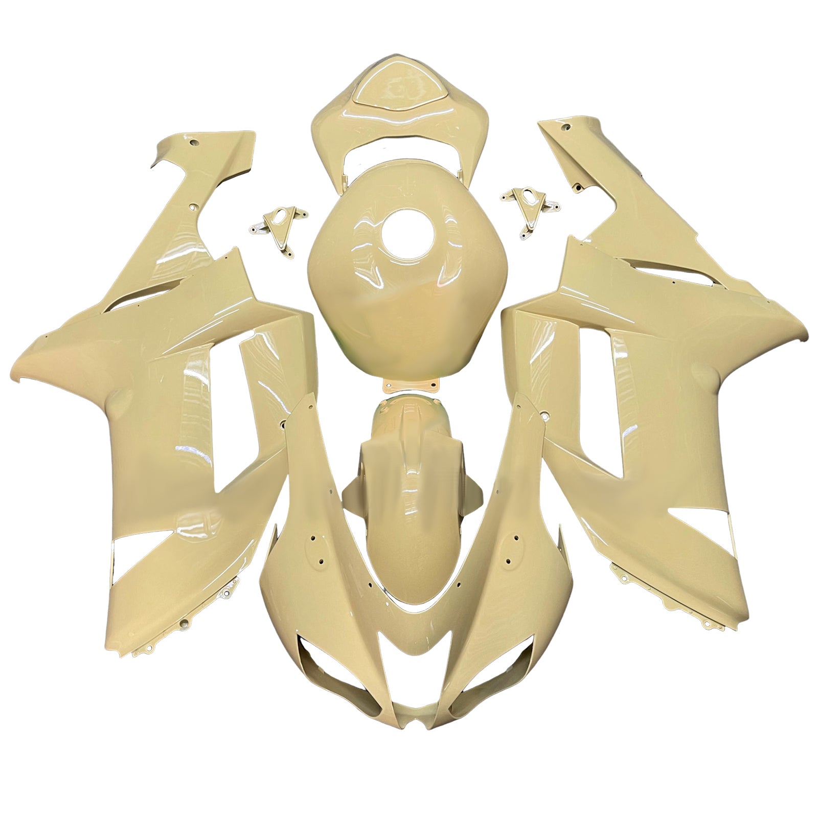 Amotopart 2007-2008 Kawasaki ZX6R 636 Gelbverkleidungskit