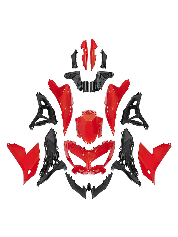 Amotopart 2022-2024 Kawasaki VERSYS 650 KLE ABS Kit de carenado rojo