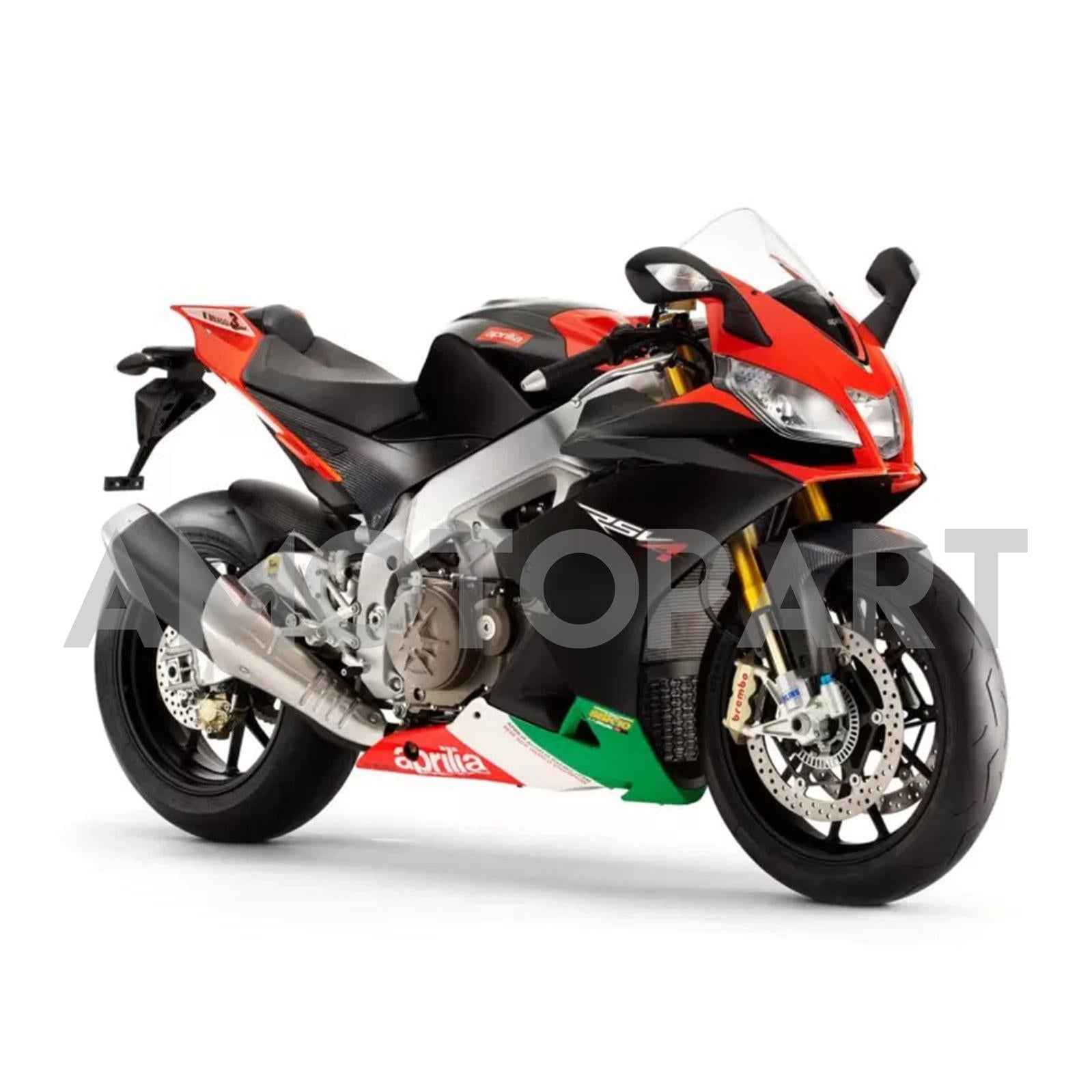 Amotopart 2009-2015 RSV4 1000 Aprilia Red&Green Style1 Fairing Kit