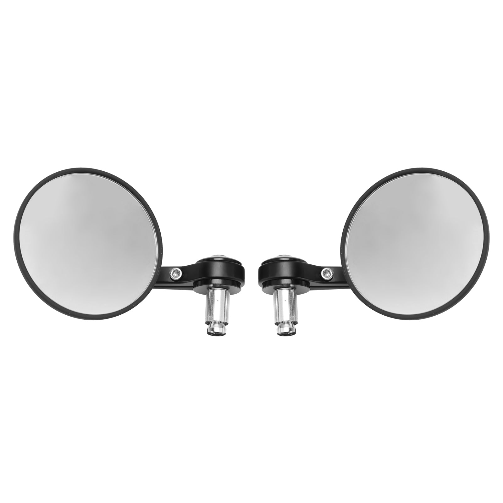 Nye CNC aluminium runde svarte endespeil Cafe Racer Scrambler Par 7/8"