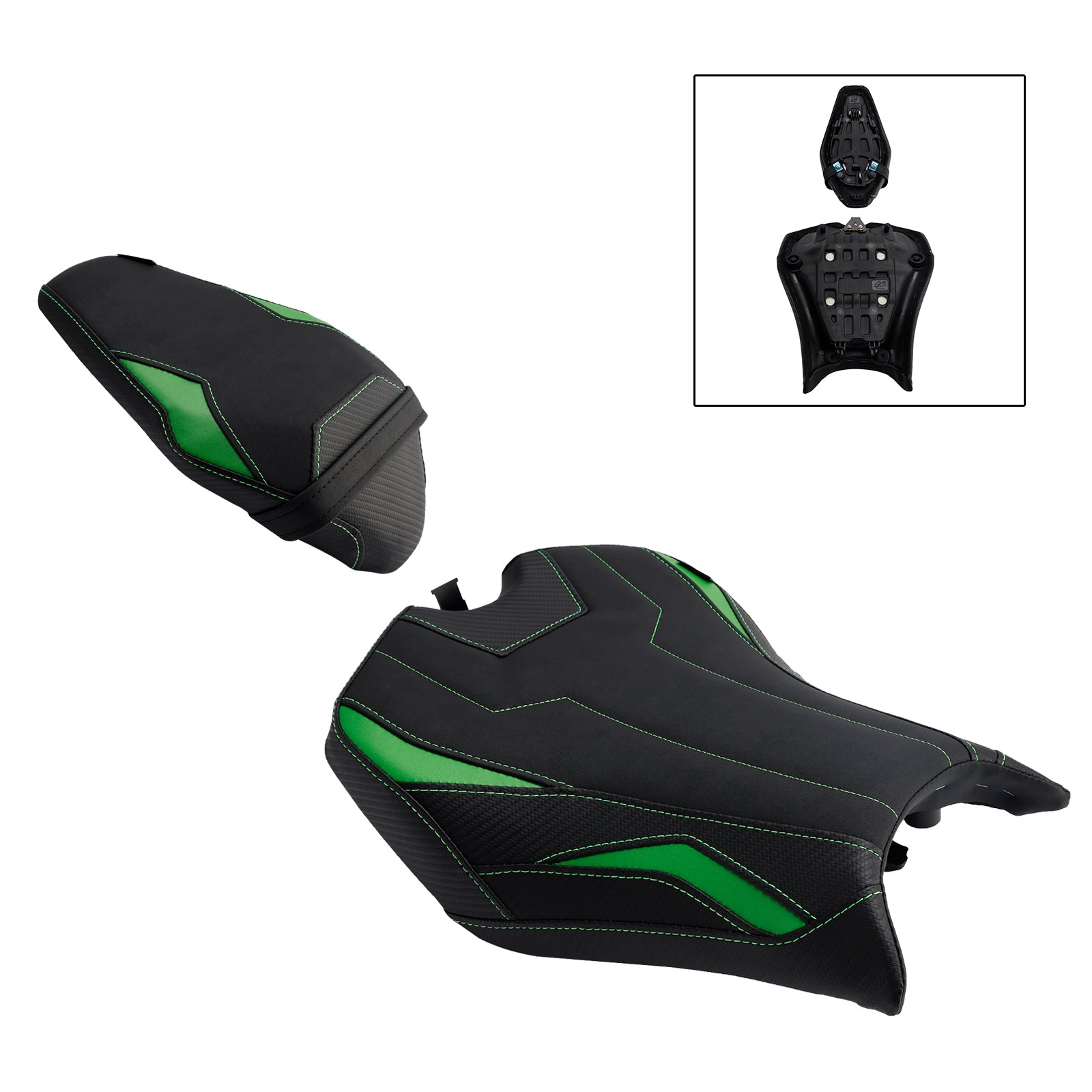 Kierowca Kawasaki Ninja Z900 Zr900-F z 2025 roku&PPoduszka tylna siedzenia Assengera, zielona 1