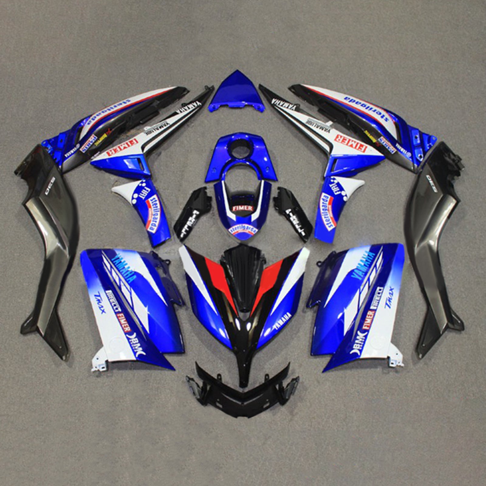 Amotopart 2015-2016 Yamaha T-Max Tmax530 Fairing Blue & Black Style1 Kit