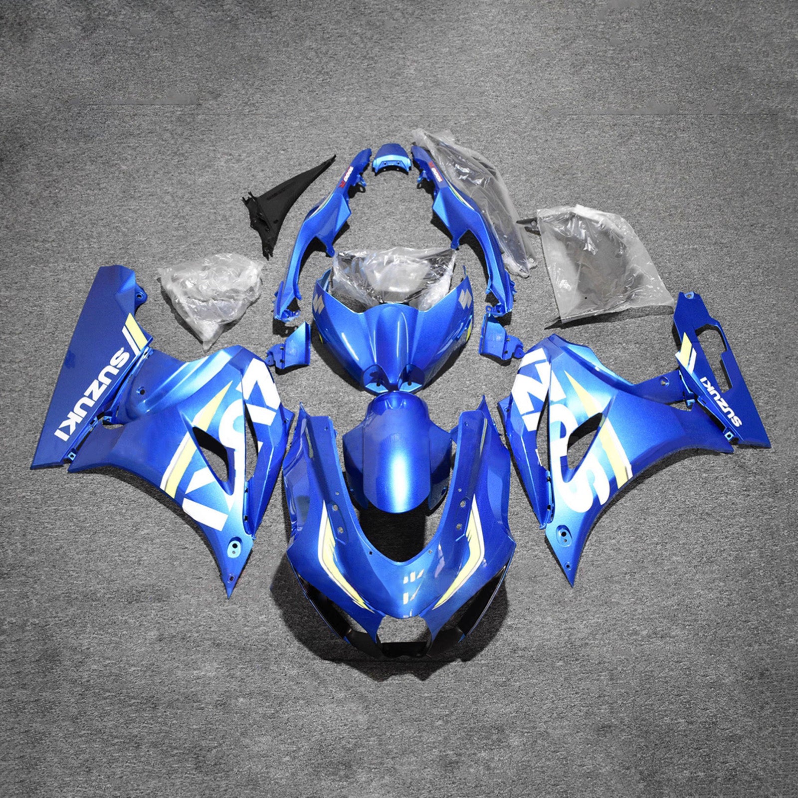Amotopart 2017-2025 Suzuki GSXR1000 blauw-witte kuipset