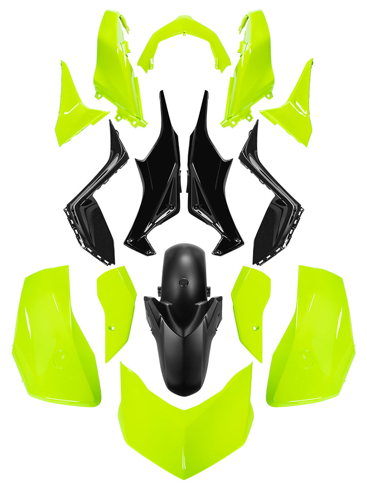 Amotopart 2023-2024 Yamaha X-MAX 300 Yellow Black Fairing Kit
