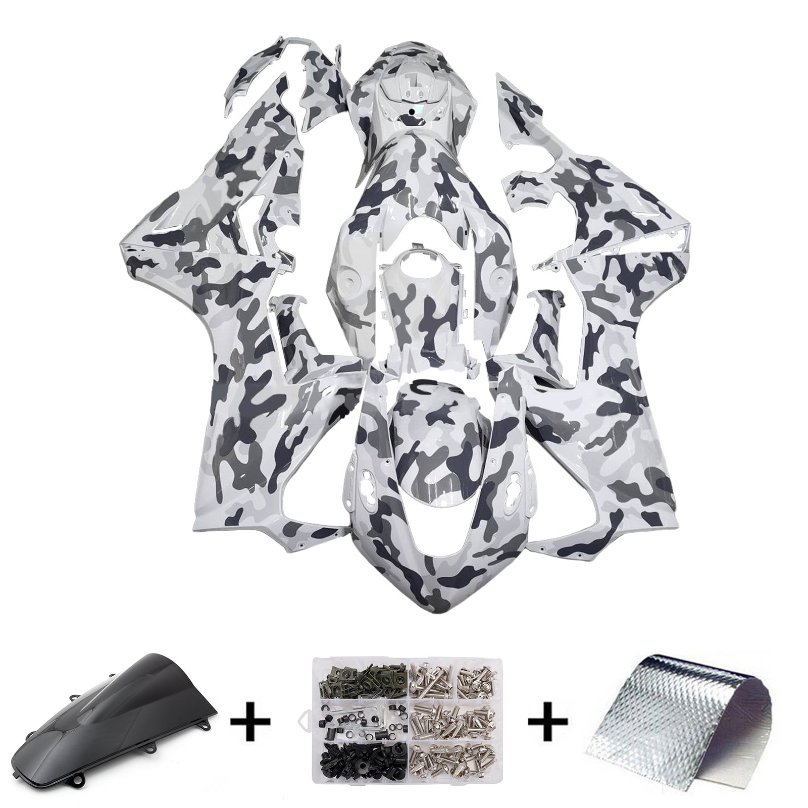 Amotopart 2017-2023 Honda CBR1000rr Kit de carénage blanc