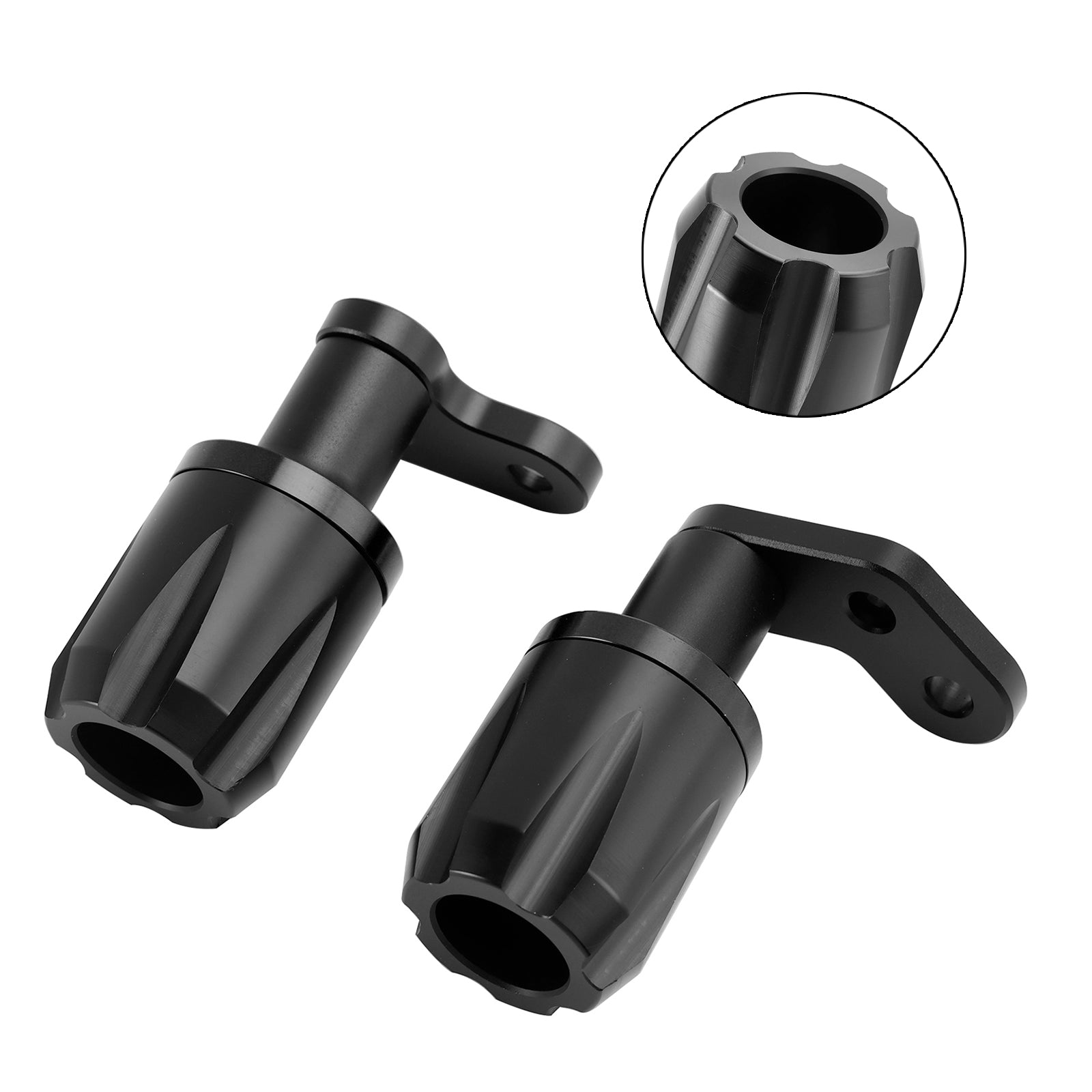 2024-2025 Kawasaki Zx-6R Zx 6R Cnc Anti-Crash Frame Sliders Protector Black