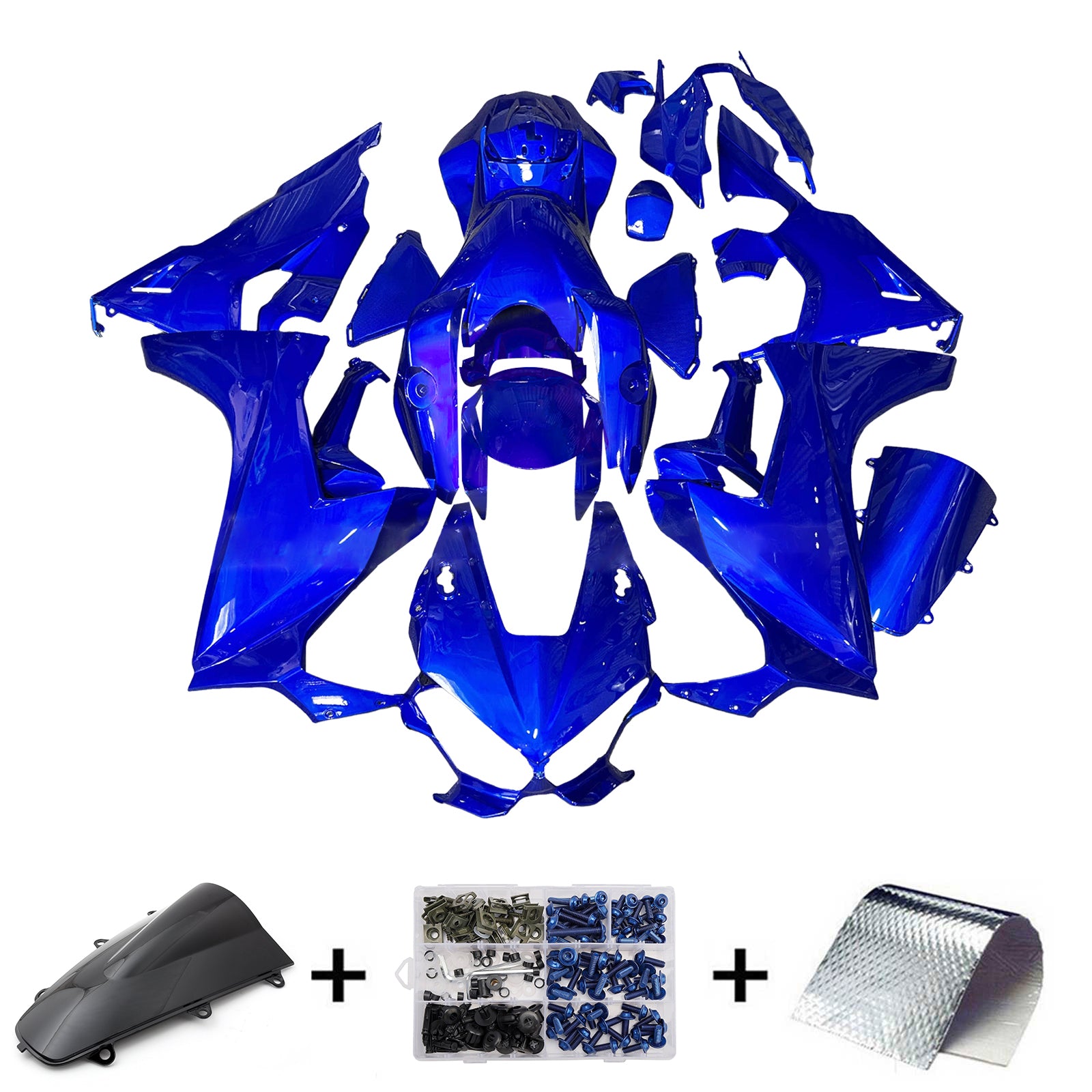 Amotopart 2017-2023 Honda CBR1000rr Kit de carénage bleu