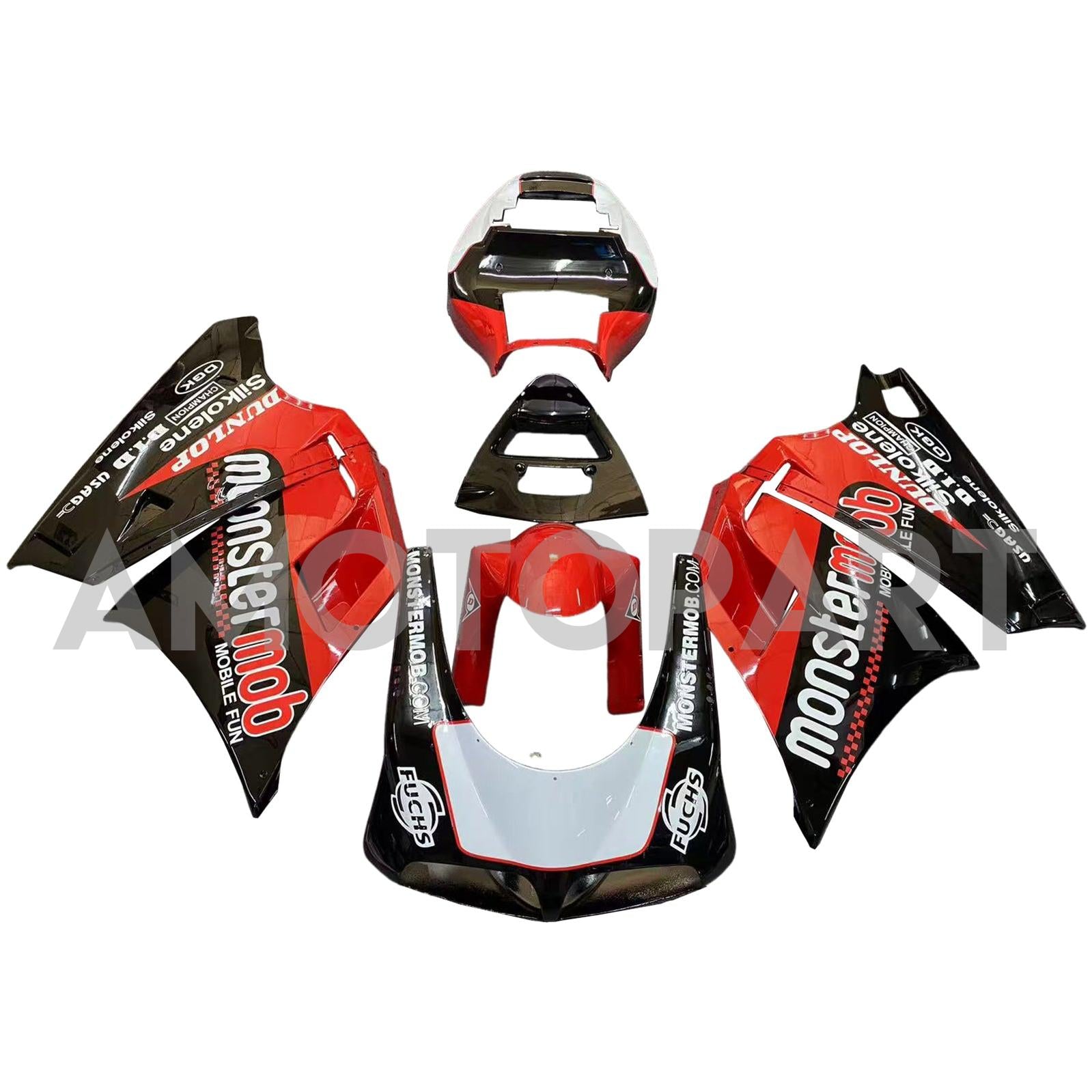 Amotopart 1996-2002 Ducati 748/916/996/998 Red Black Fairing Kit