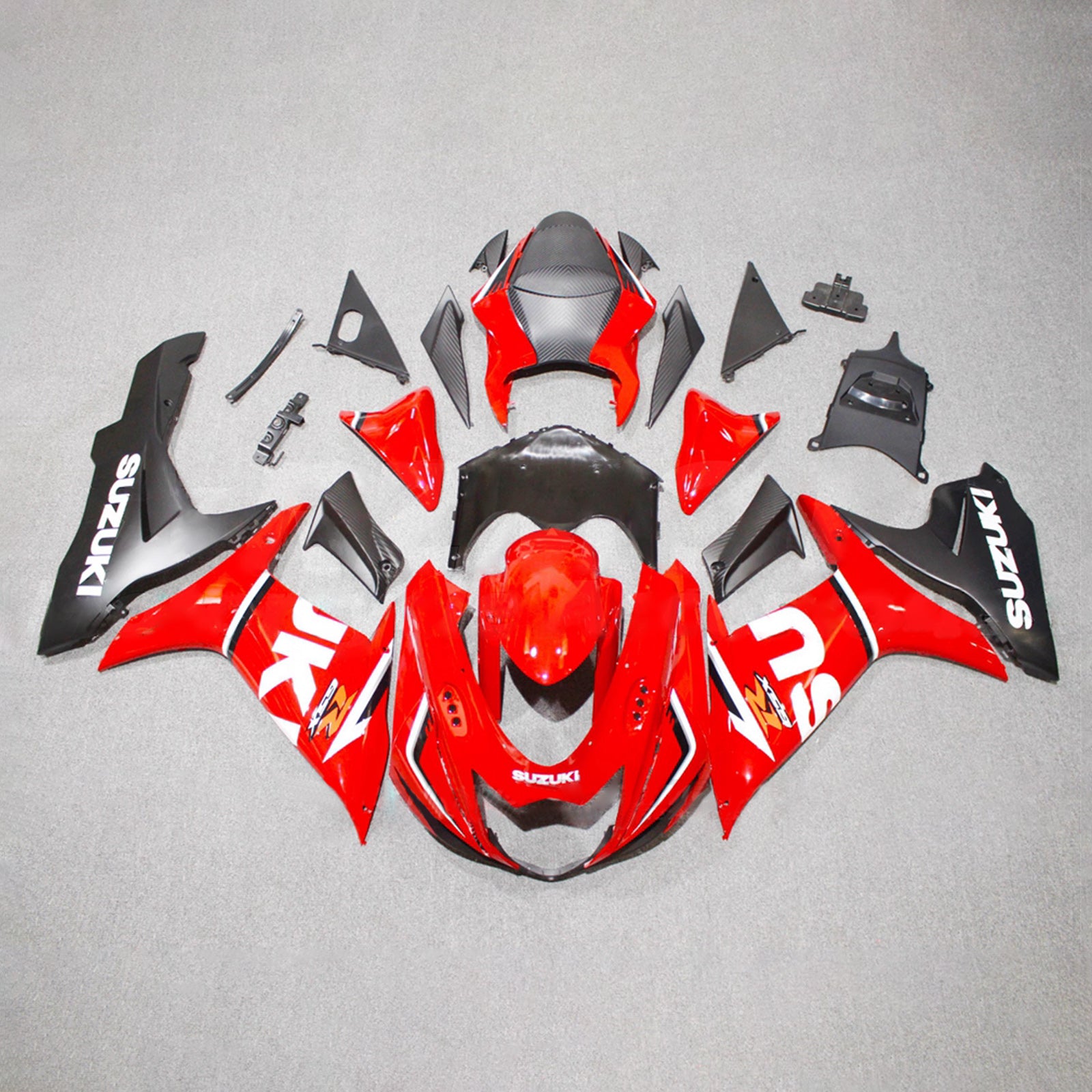 Amotopart 2011-2026 Suzuki GSXR 600/750 Red White Black Fairing Kit