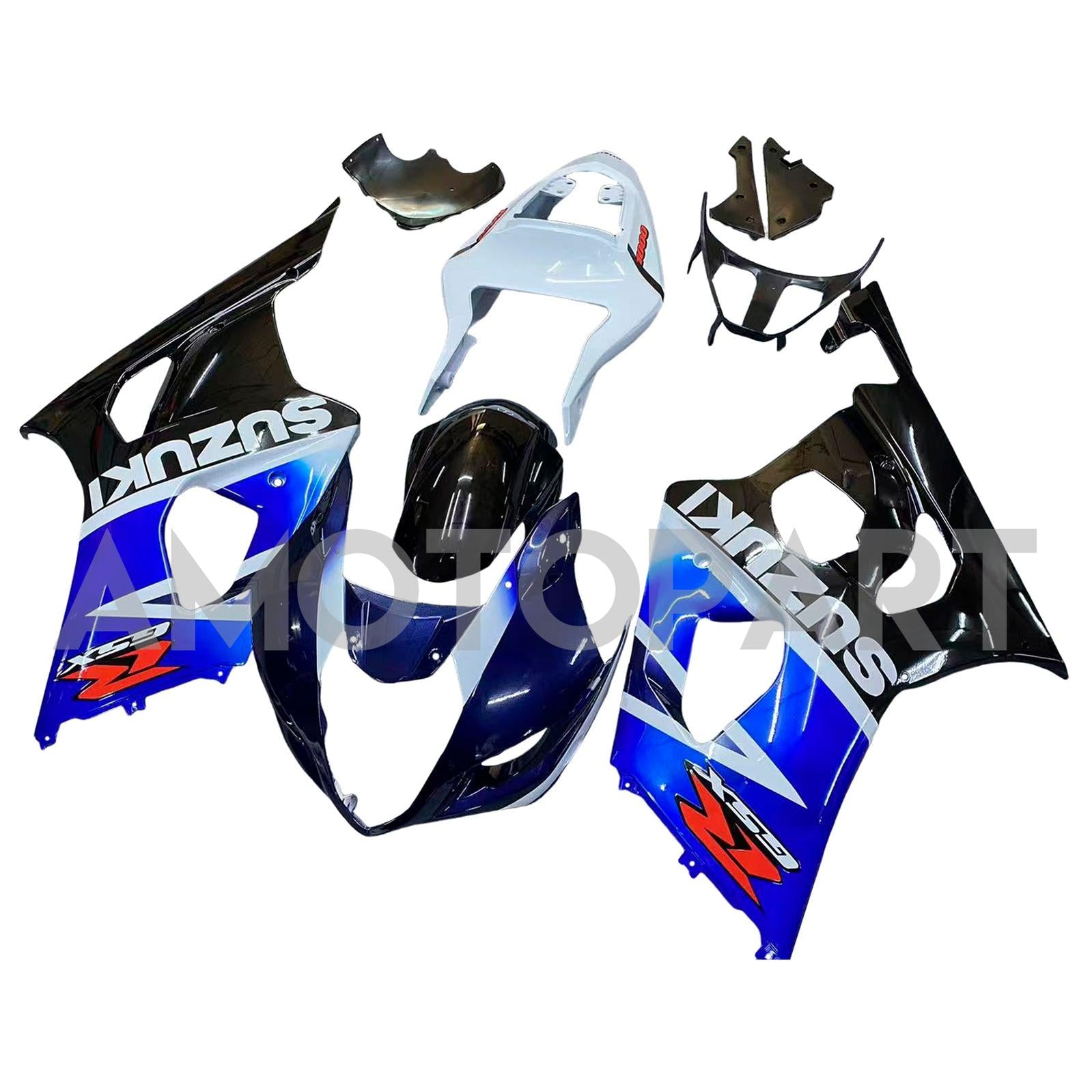 Amotopart 2003-2004 Suzuki GSXR1000 Blue Black Fairing Kit