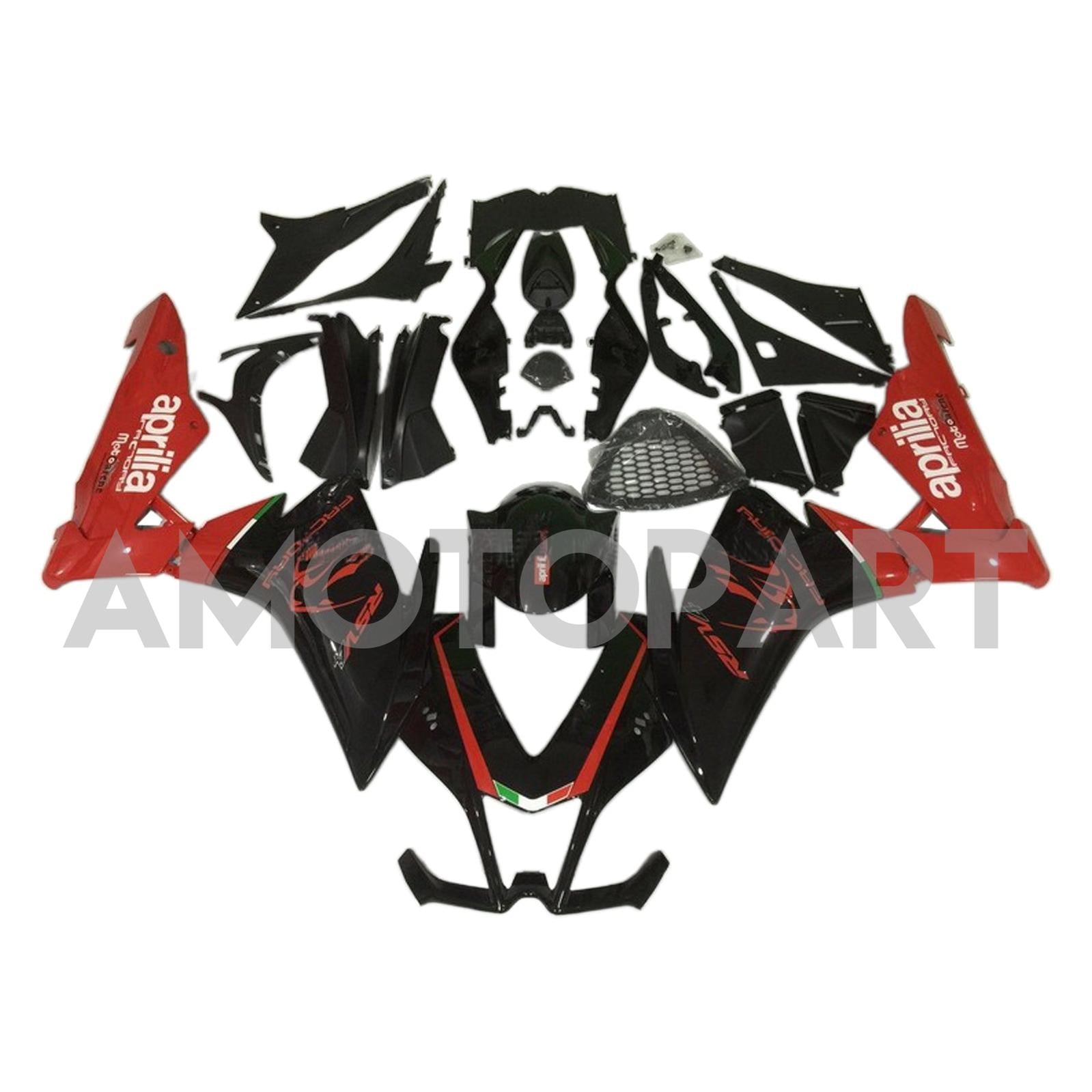 Amotopart 2009-2015 RSV4 1000 Aprilia Red&Black Style4 Fairing Kit
