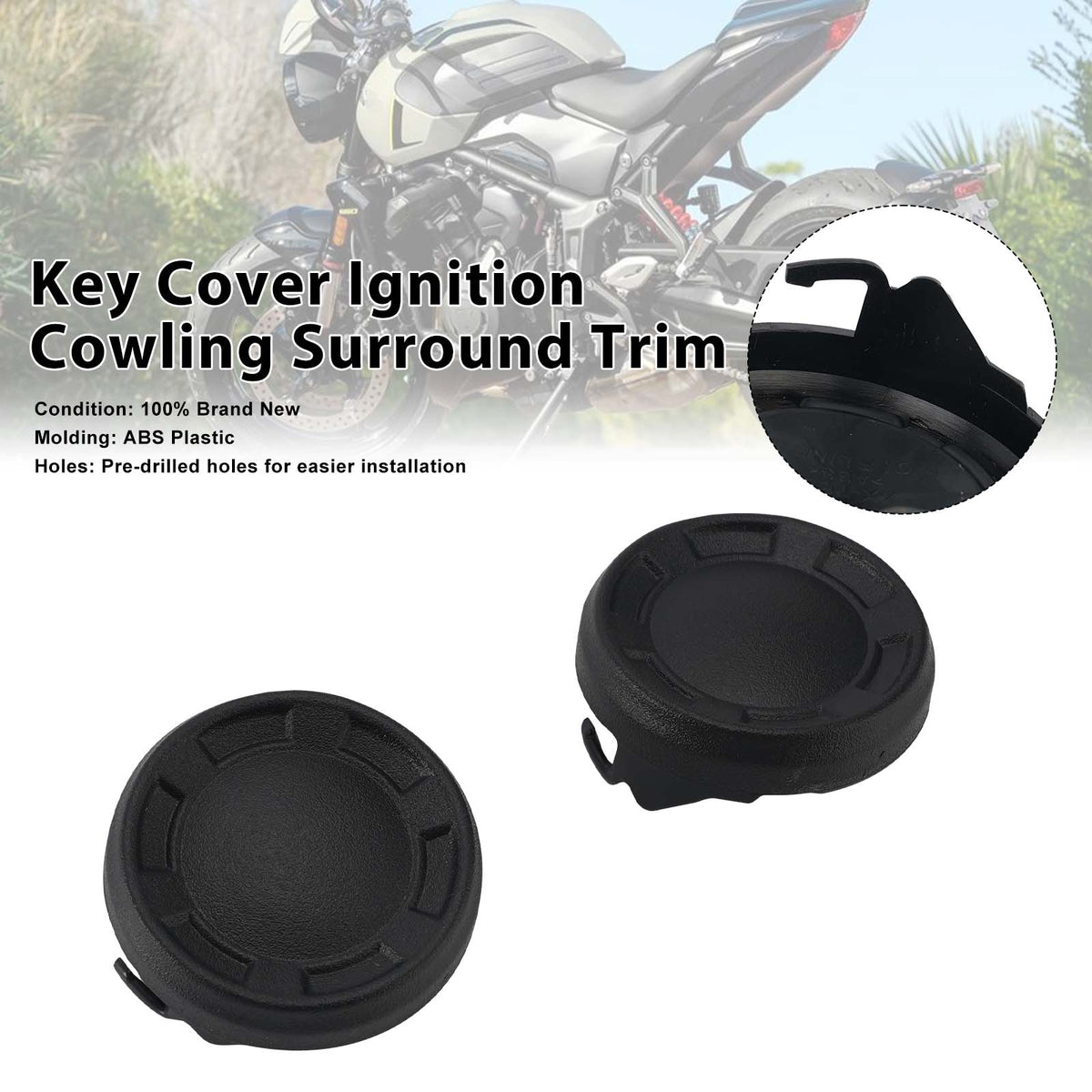 660 22-25 800 25-27 Trident Key Cover Ignition Cowling Surround Trim