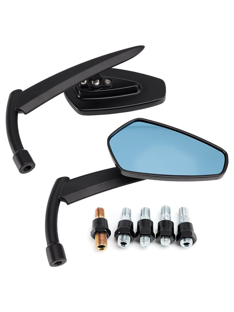 Touring Cruiser Chopper Dyna Motorcycle Black Blade-shape Rearview Mirror