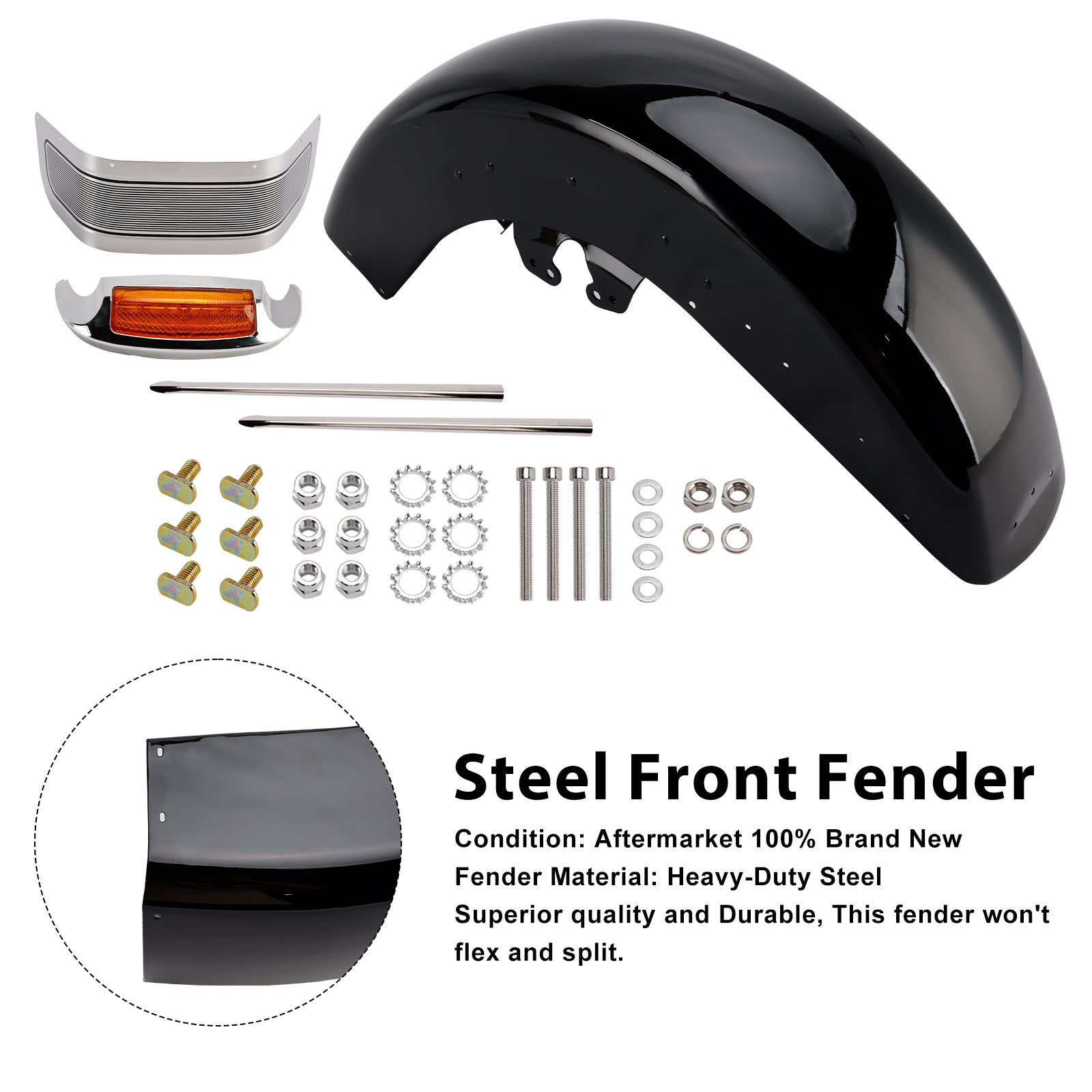 2014-2024 Harley Touring Electra Glide Ultra Limited Steel Front Fender Mudguard