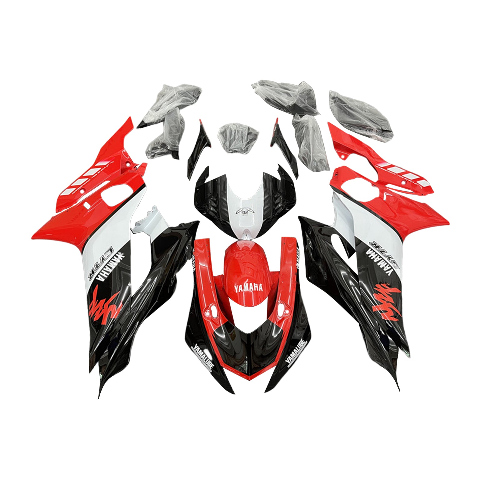 Amotopart Yamaha YZF-R6 2017-2023 Rot&Schwarzes Verkleidungskit