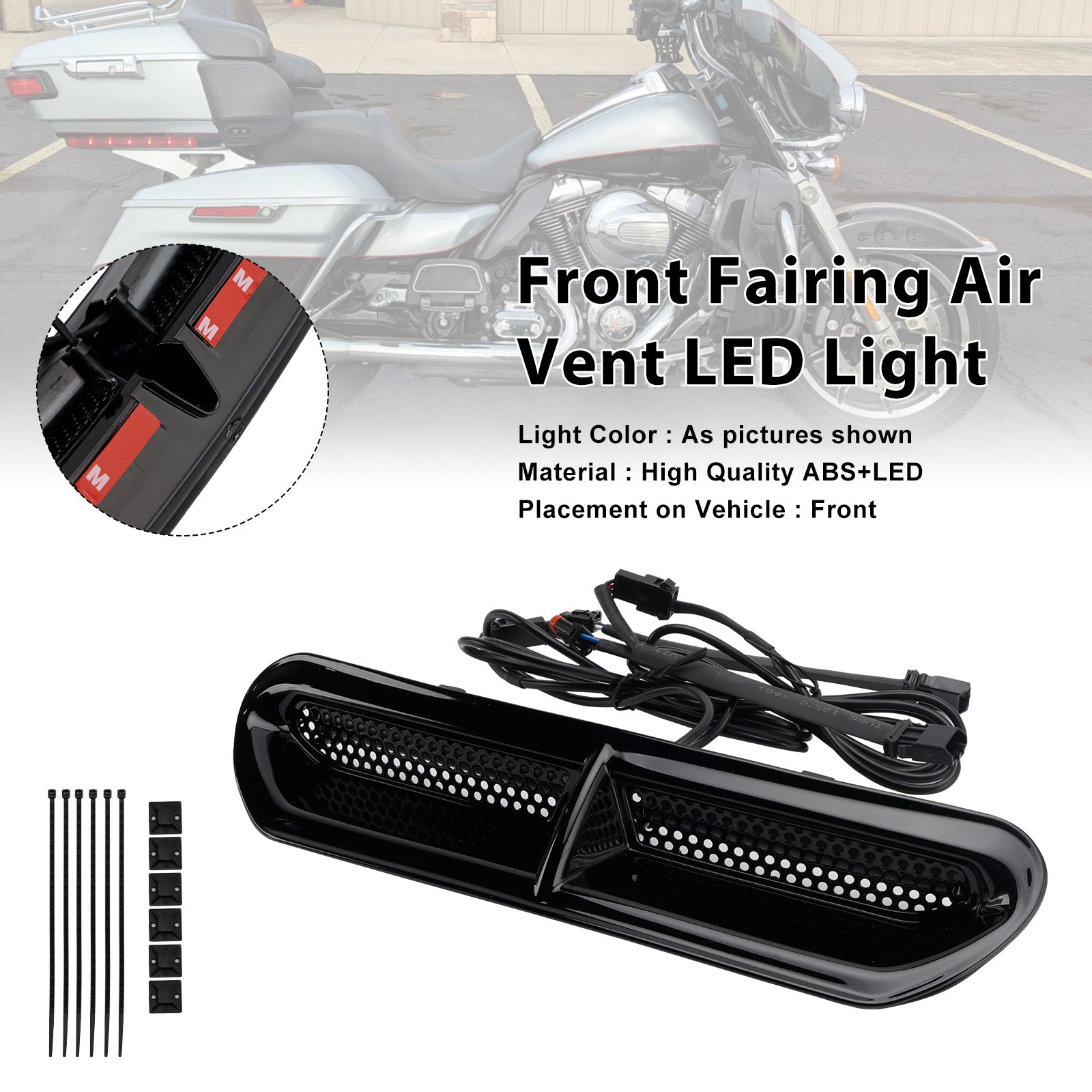 2014-2024 Touring Street Glide Front Fairing Air Vent LED Light