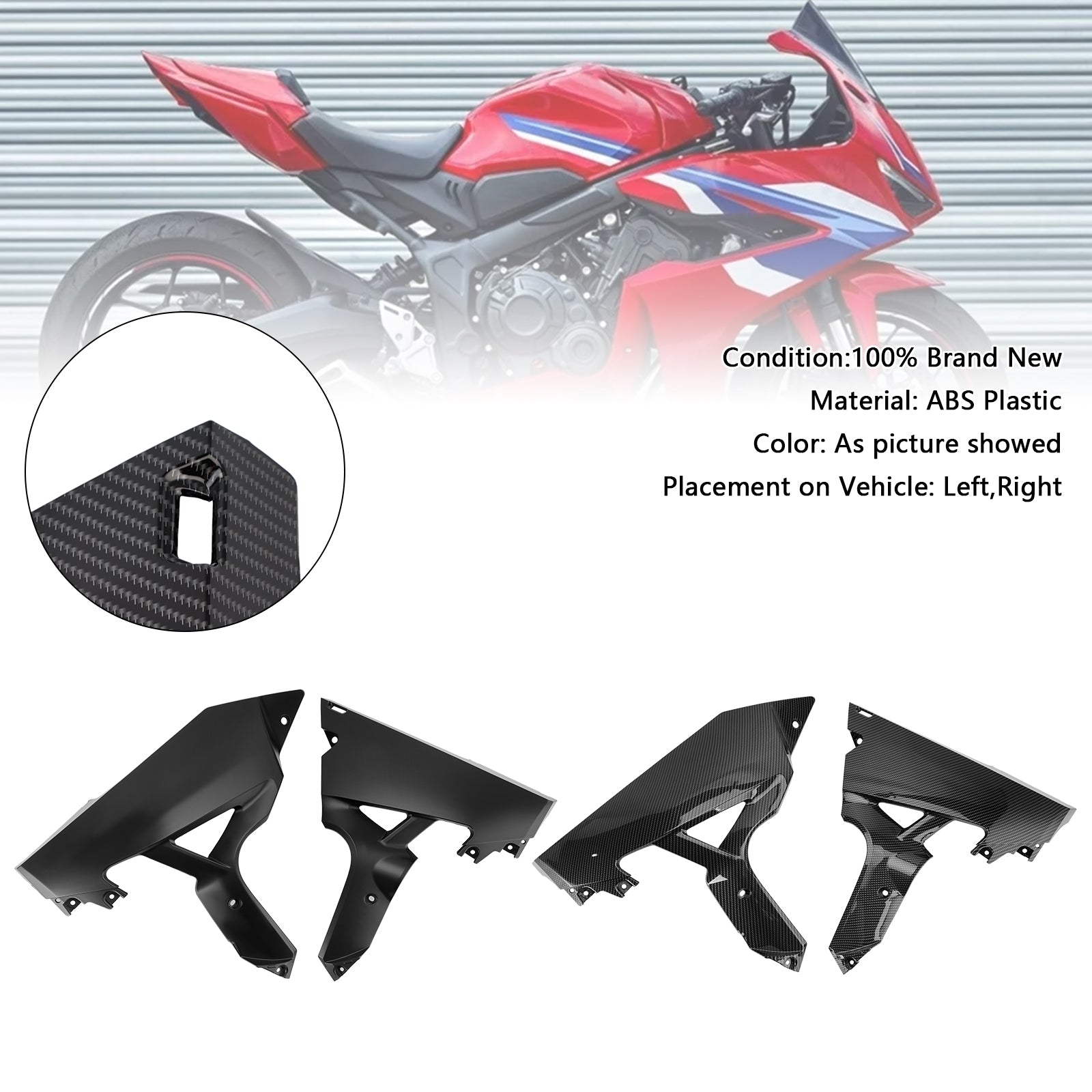 2024-2025 Honda CBR650R Hand Side Belly Frame Panel Fairing Cowl