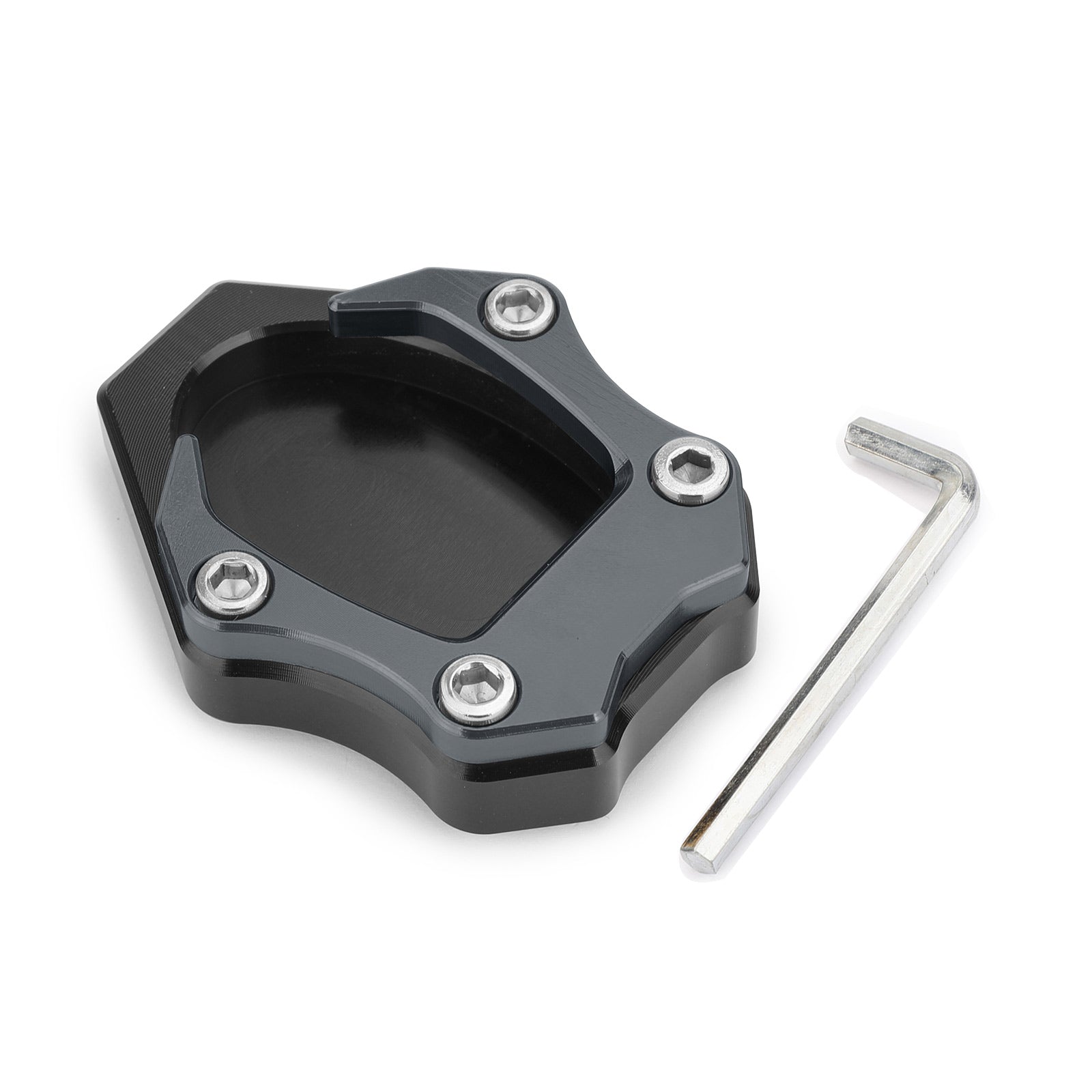 2018 Kawasaki 18 Ninja 400 250
Kickstand Side Stand Plate Extension Pad Titanium