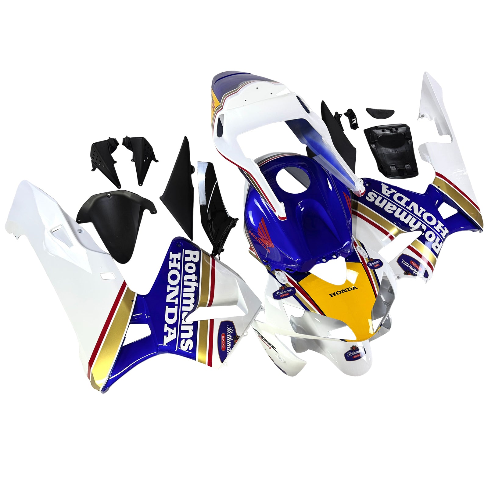 Amotopart 2003-2004 Honda CBR600RR Blue Yellow Fairing Kit