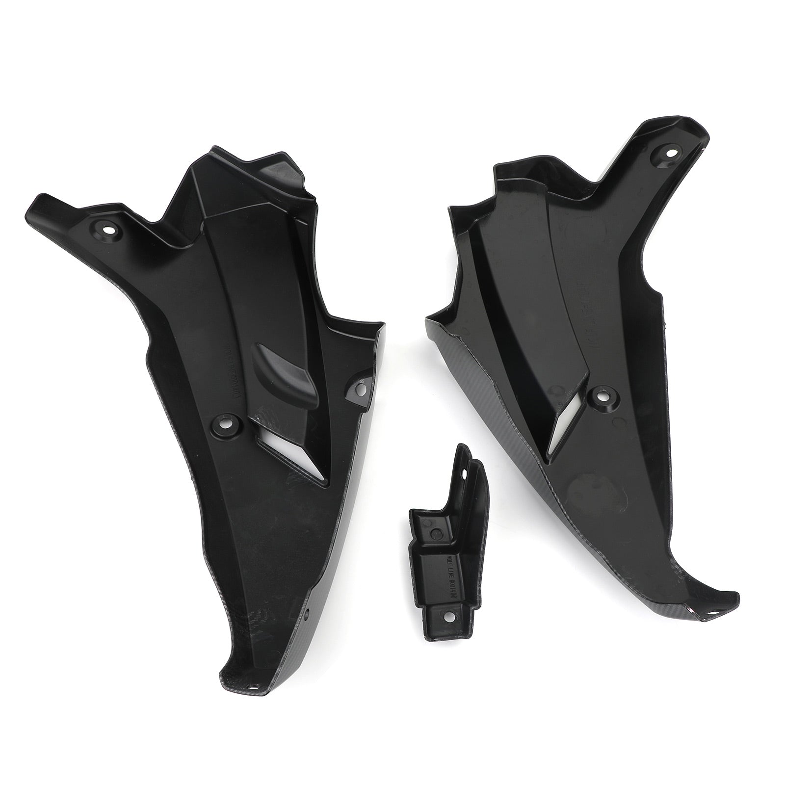 17-19 Kawasaki Z900 lateral capa de carbono inferior