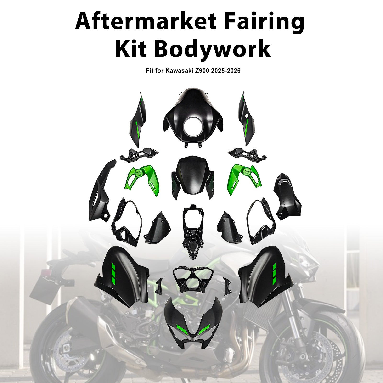 Amotopart 2025–2026 Kawasaki Z900 Verkleidungsset-Kollektion