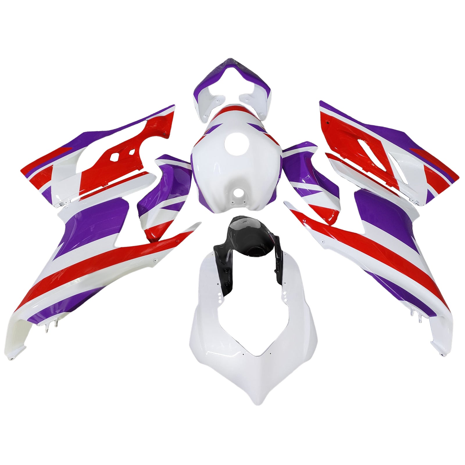 Amotopart 2020-2024 Ducati V2 Glossy Purple Red White Fairing Kit