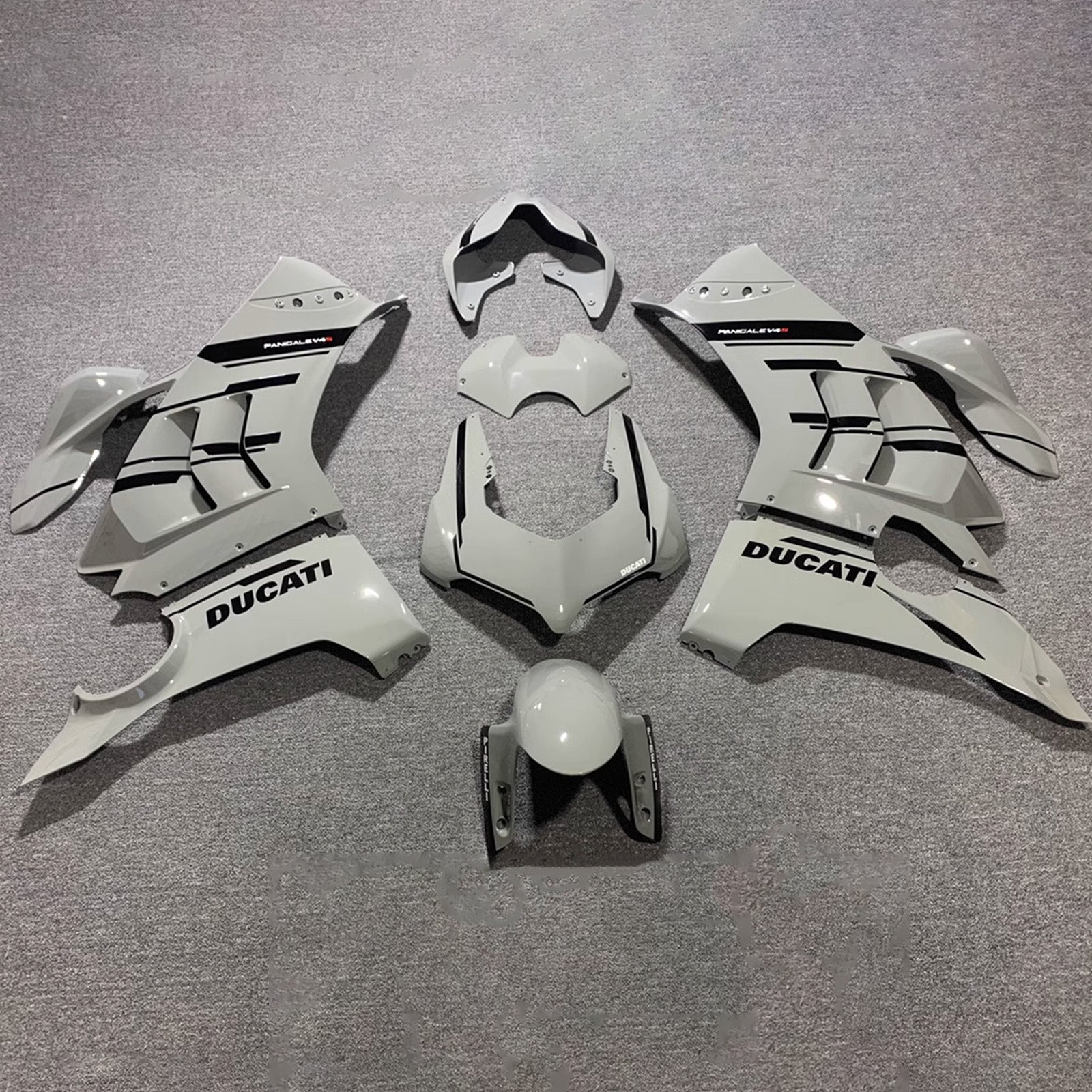 Amotopart Ducati Panigale 20-21 V4 V4S Black White Fairing Kit