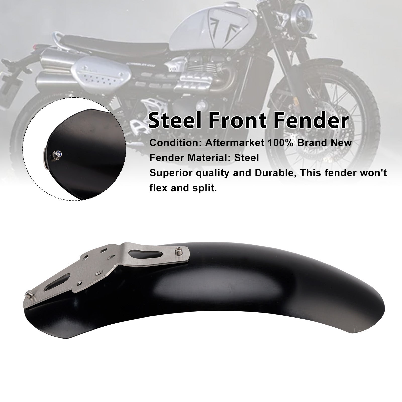 2019-2025 Scrambler 1200X 1200XC 1200XE Steel Front Fender Mudguard