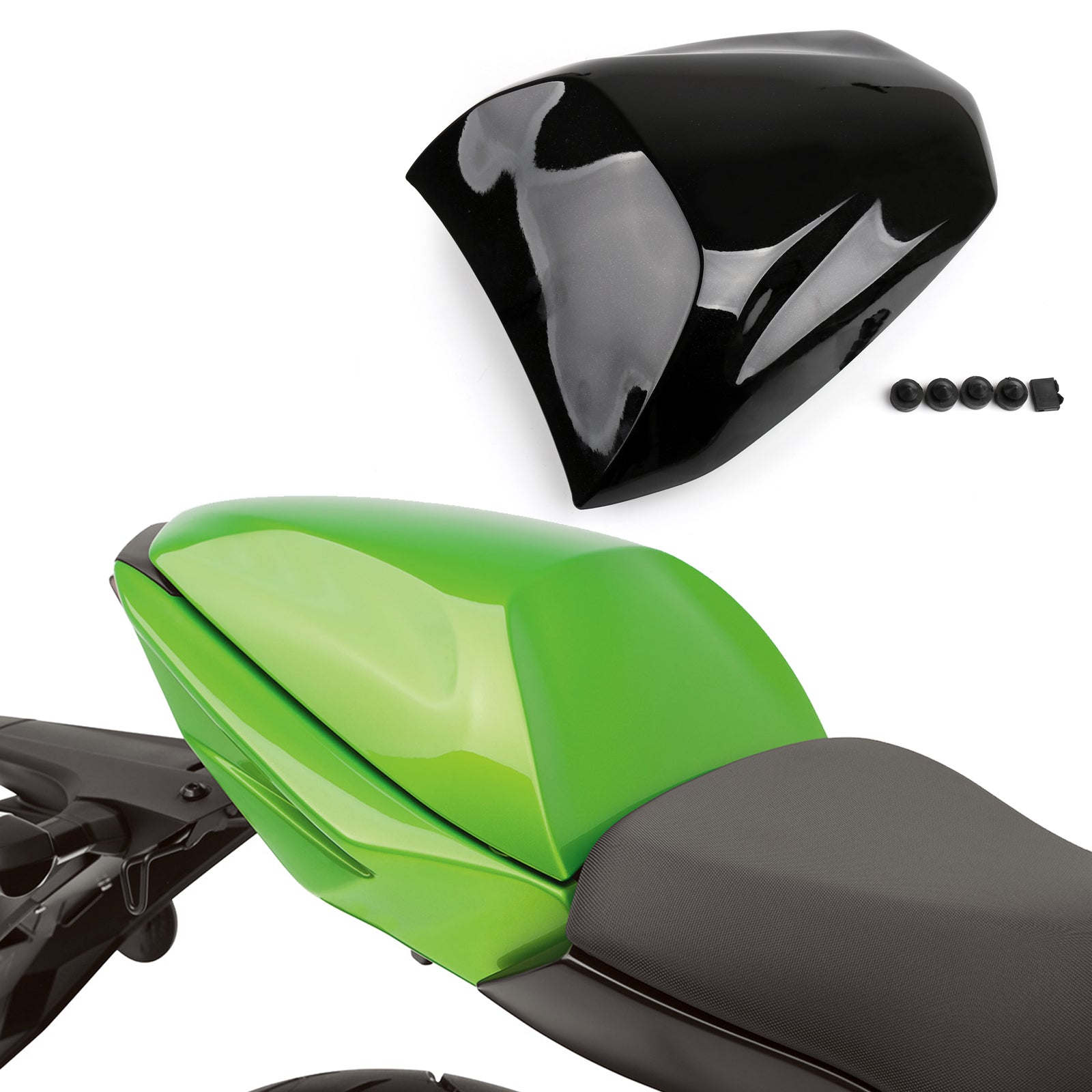Kawkasaki NINJA 650 ER6F ER6N 400 Rear Pillion Passenger Seat Cover Cowl BLK