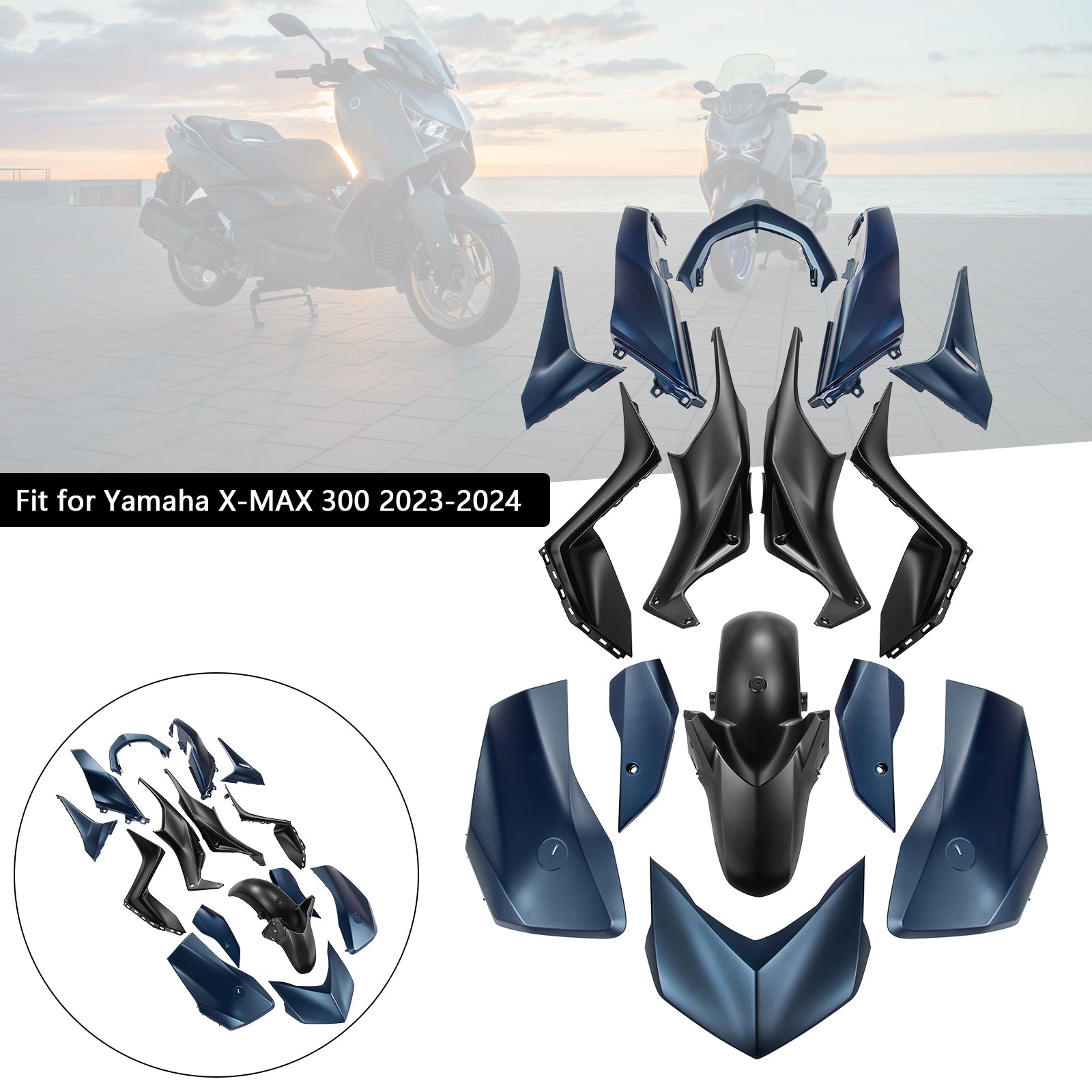 Amotopart 2023-2024 Yamaha x Max 300 Kit de carénage