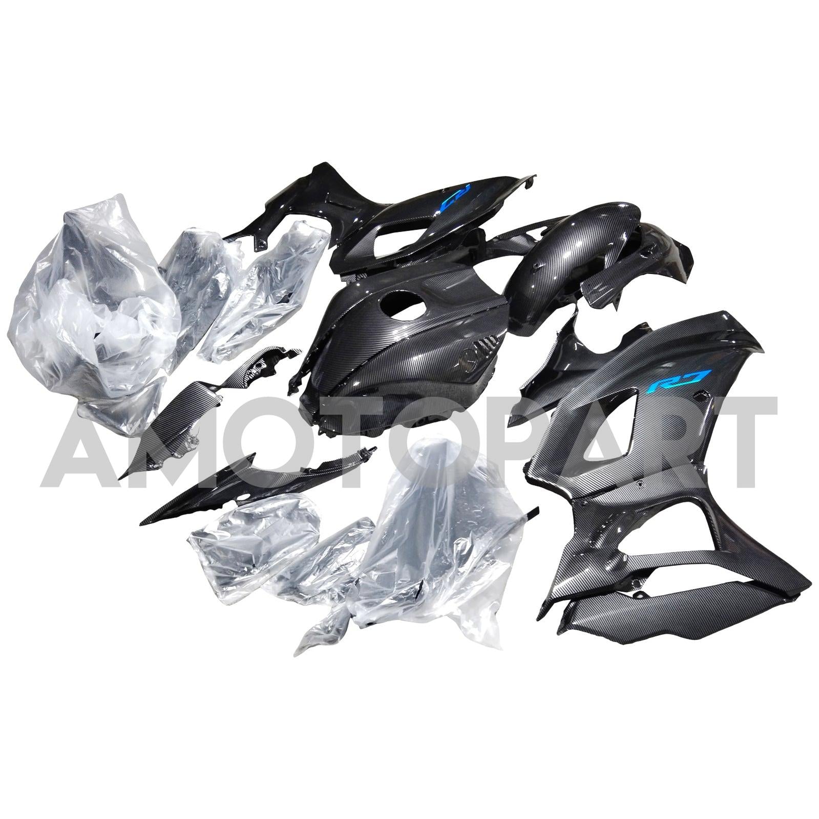 Amotopart 2021-2025 Yamaha YZF-R7 Black Fairing Kit