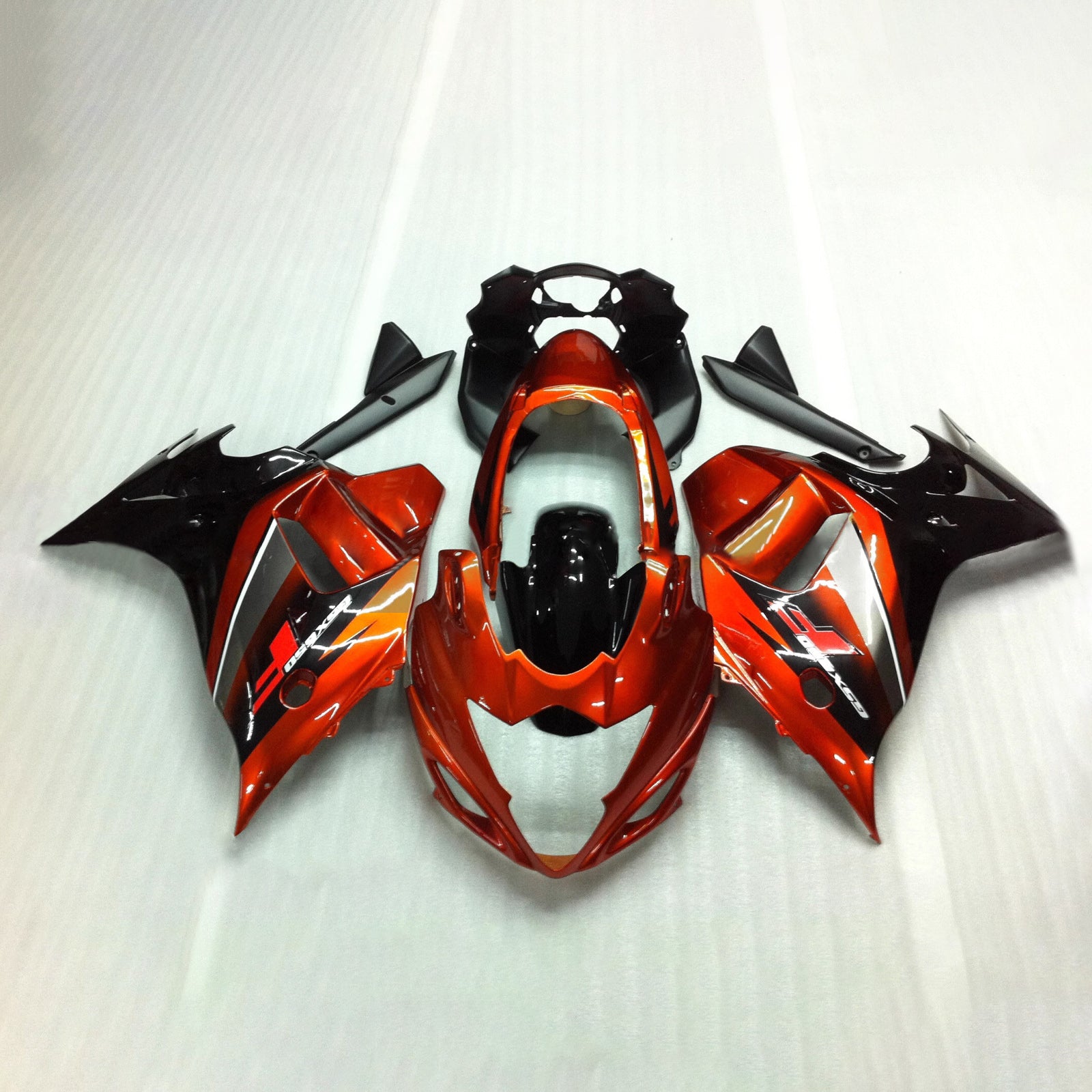 Amotopart 2008-2013 Suzuki GSX650F Orange Red Black Fairing Kit