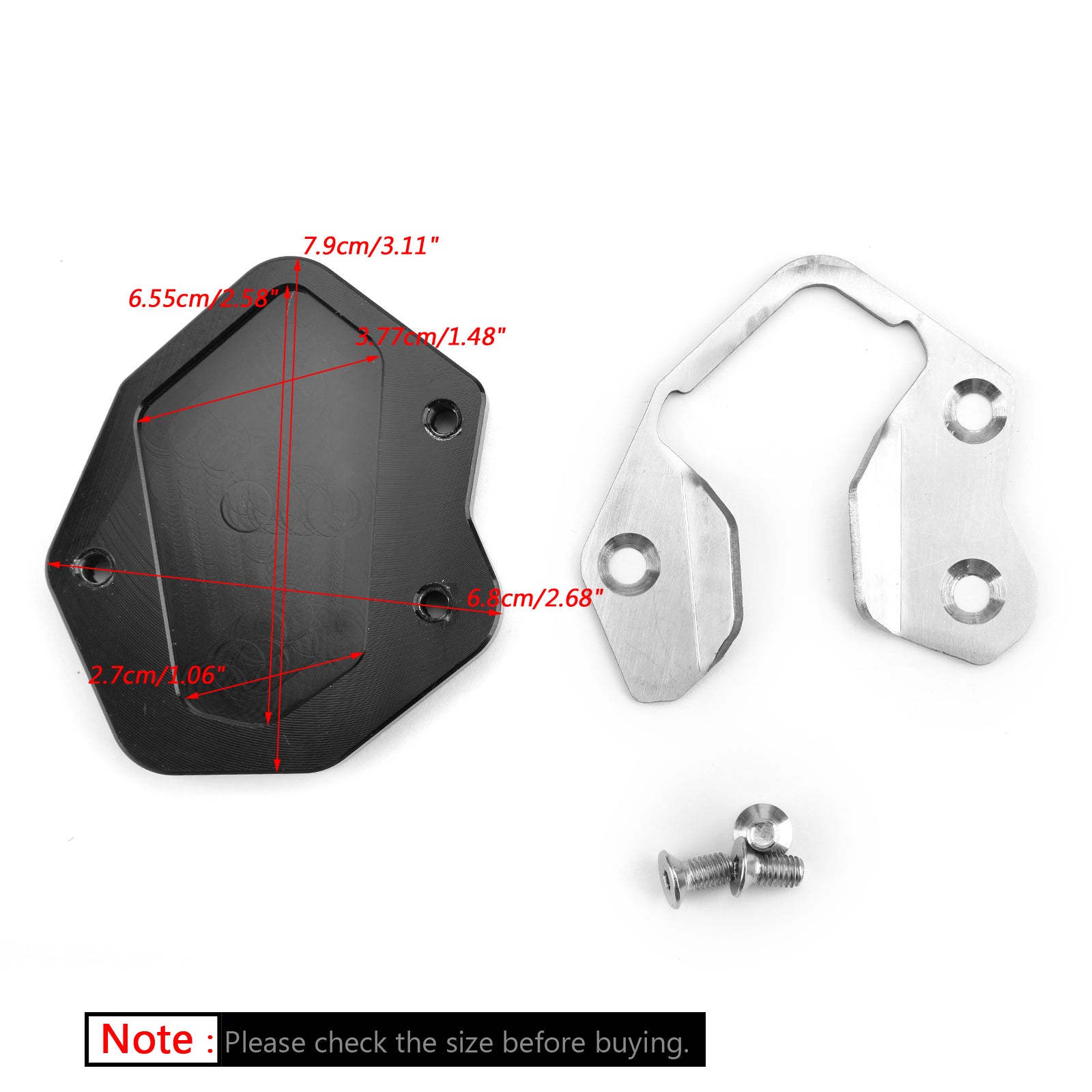 13-17 Triumph Tiger800 Side Stand Kickstand Pad Extension Plate