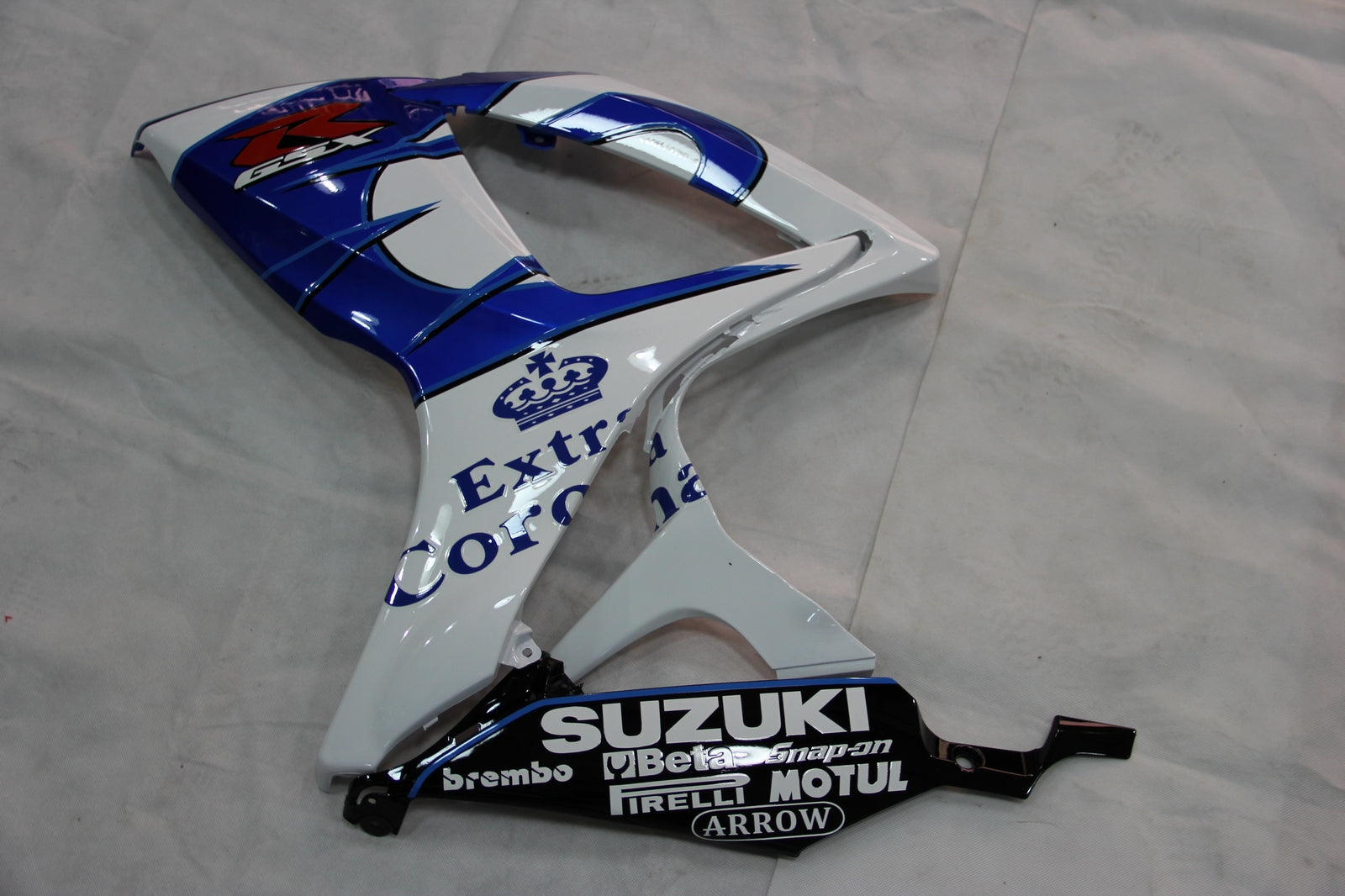 Amotopart 2006-2007 Suzuki GSXR 600/750 Black White Blue Fairing Kit