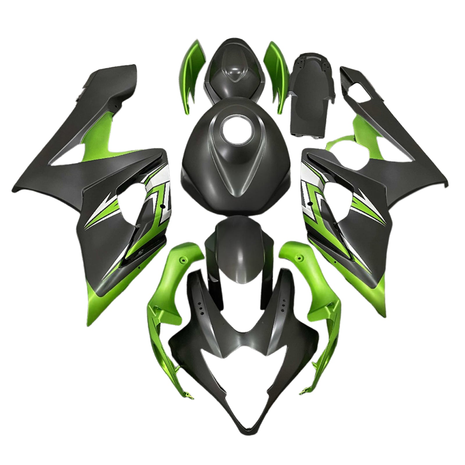 Amotopart 2005-2006 Suzuki GSXR1000 Green Black Fairing Kit