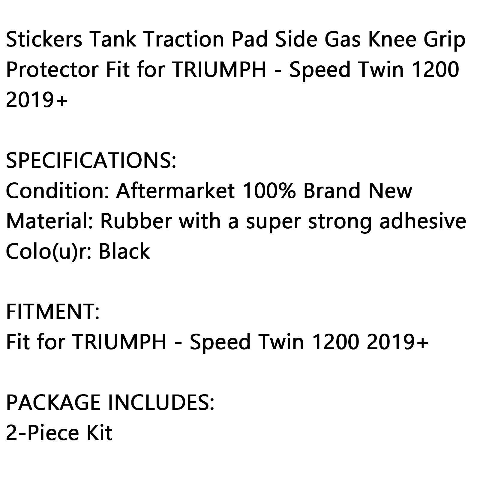 2019+ Triumph Speed Twin 1200 Gummipaar Tankschutz Seitentankpad
