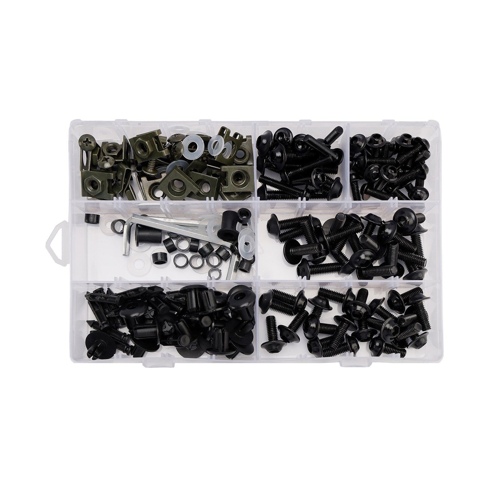 Amotopart 2003-2004 Yamaha YZF-R6/ 2006-2009 R6S Black White Fairing Kit