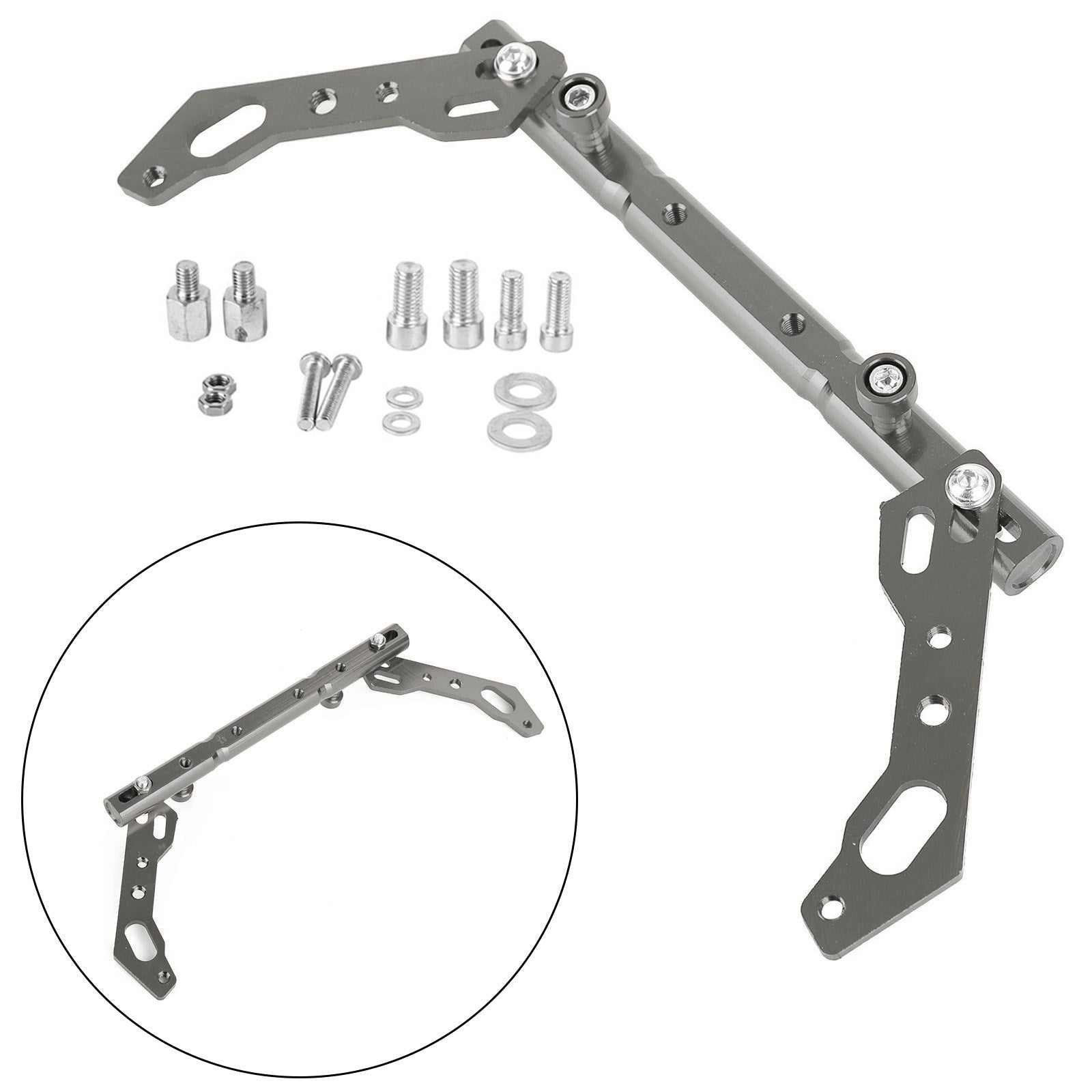 Motor Cnc Adjustable Balance Cross Handle Bar Aluminum Lever Silver