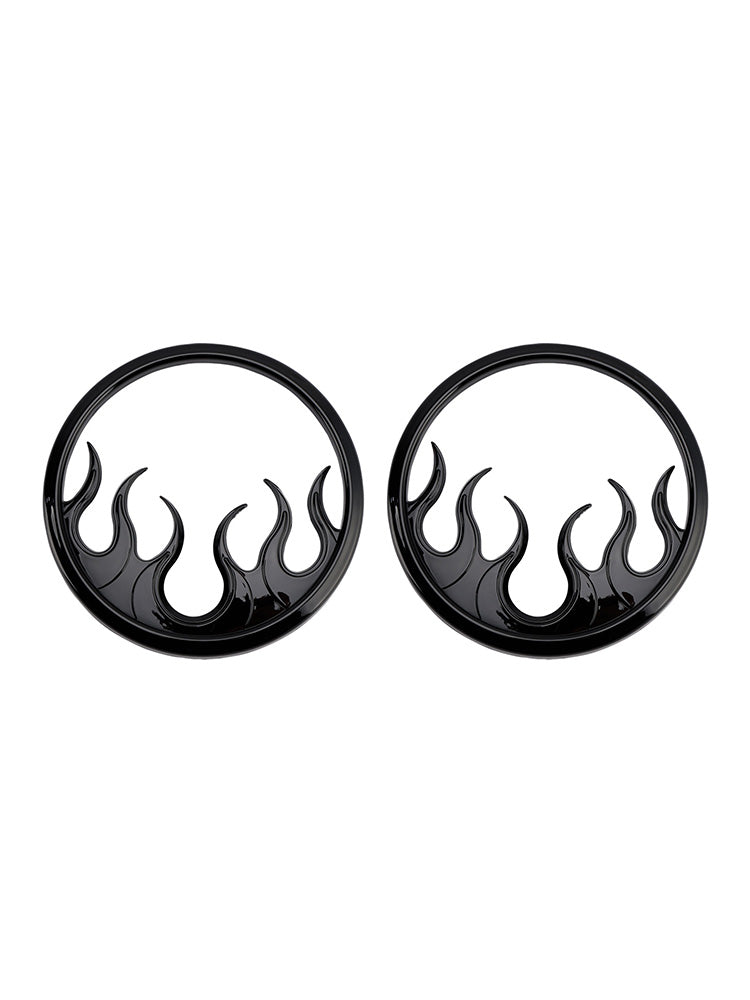 Touring Electra Glide Ultra Classic Flame Speaker Grills Accent Trim Cover