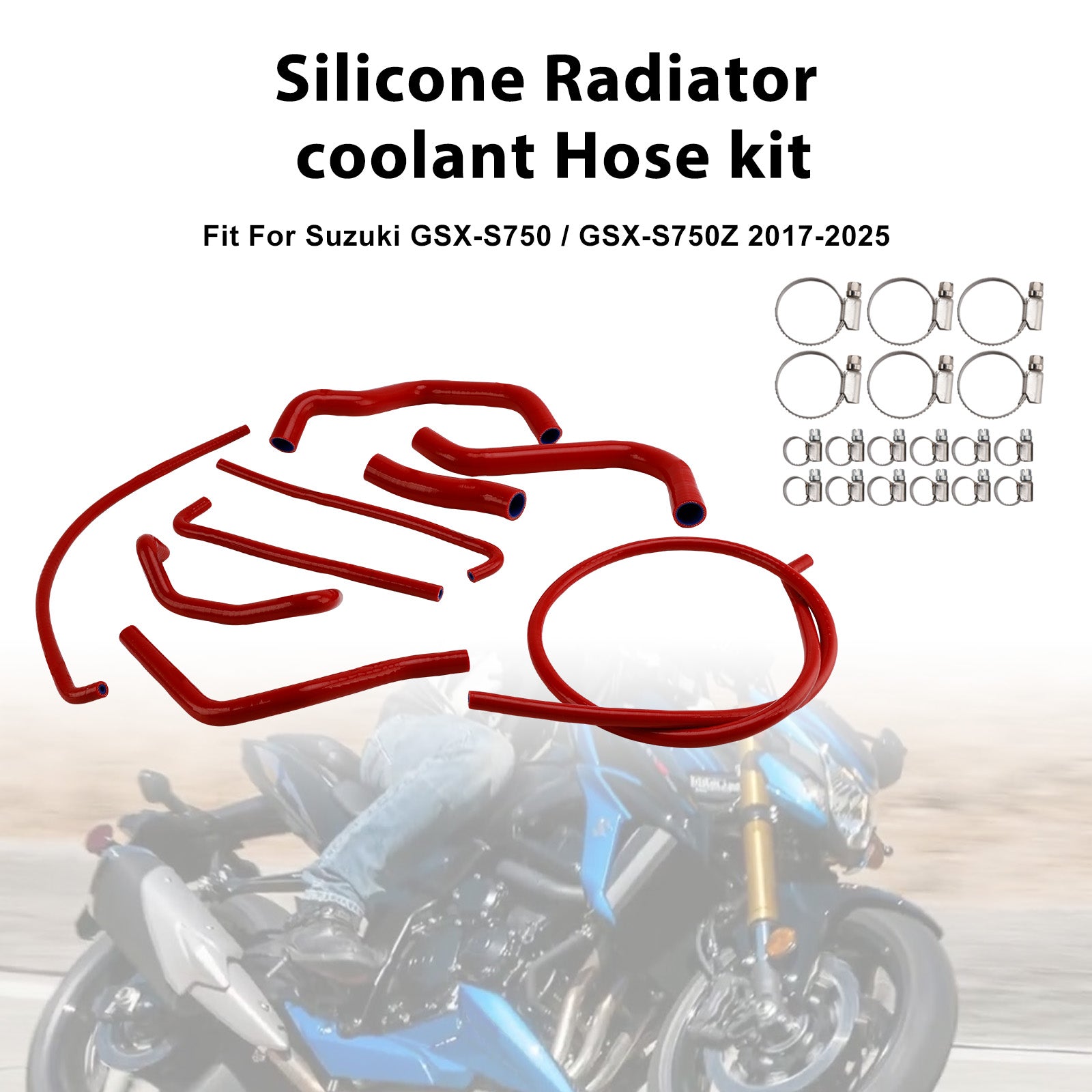 17-25 Suzuki GSX-S750 /Z 20 Silicone Radiator coolant Hose kit