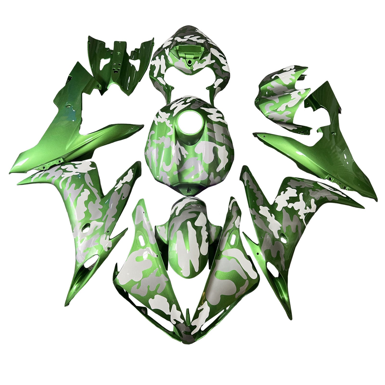 Amotopart 2004-2006 Yamaha YZF-R1 Green Grey Fairing Kit