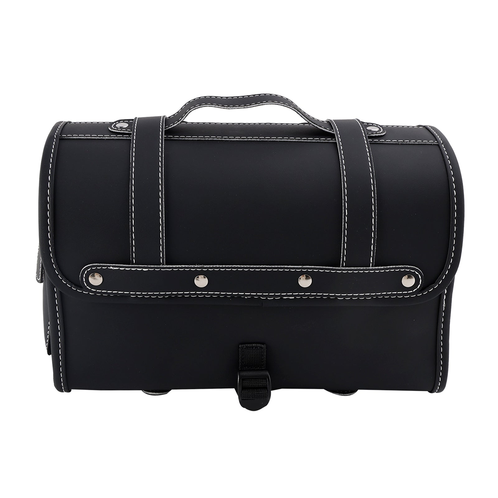 Motorbike Black Tail Bag Pu Side Saddlebag Pannier Luggage Pouch Storage