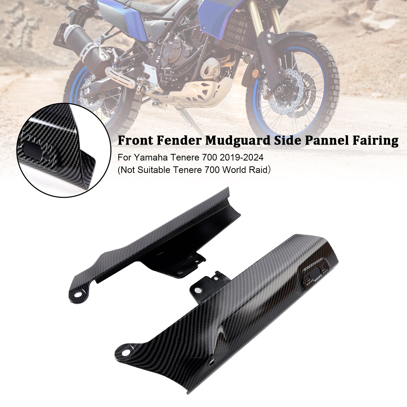 2019-2024 YAMAHA Tenere 700 Front Fender Side Panel Protector Fairing