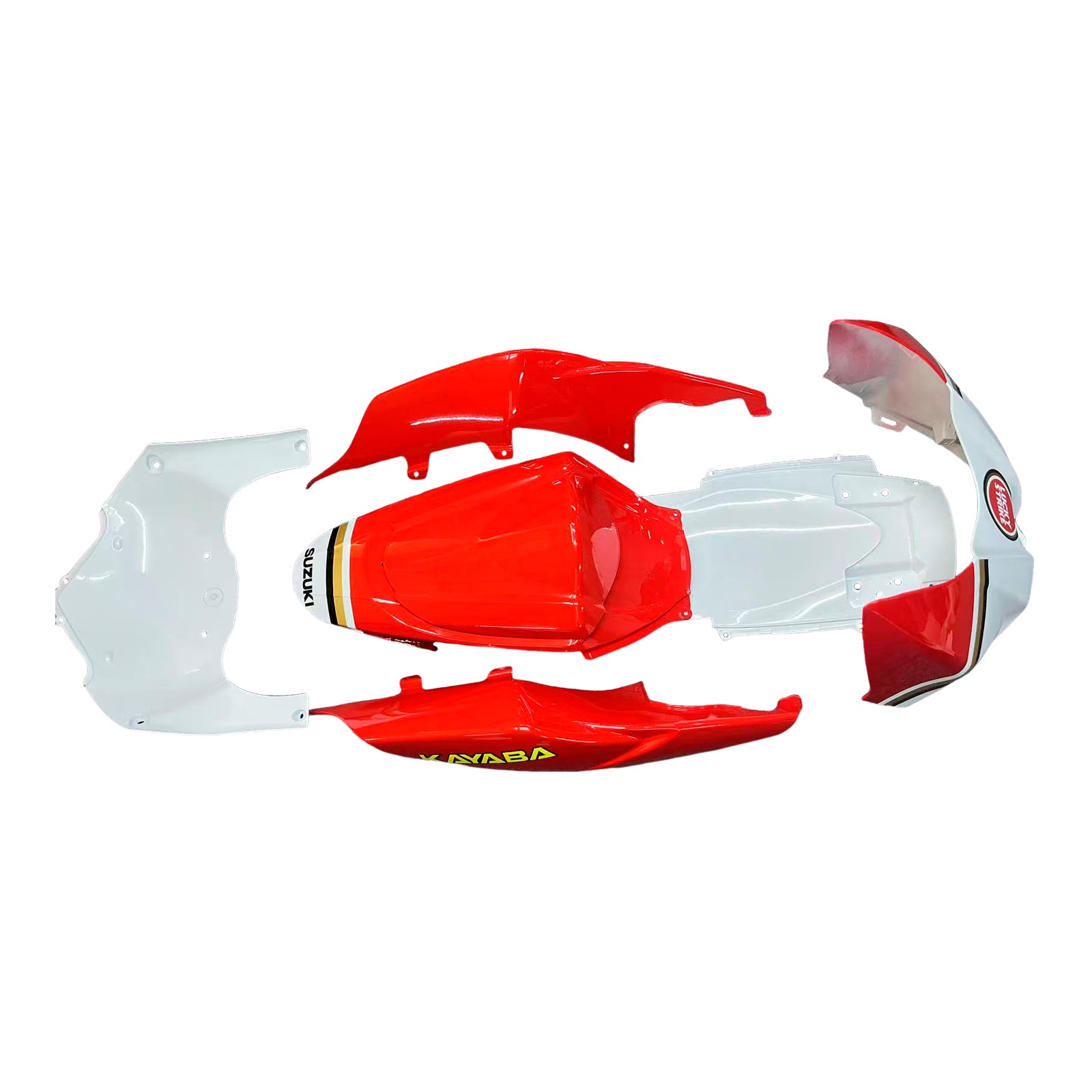 Amotopart 2007-2008 Suzuki GSXR1000 Red White Black Fairing Kit