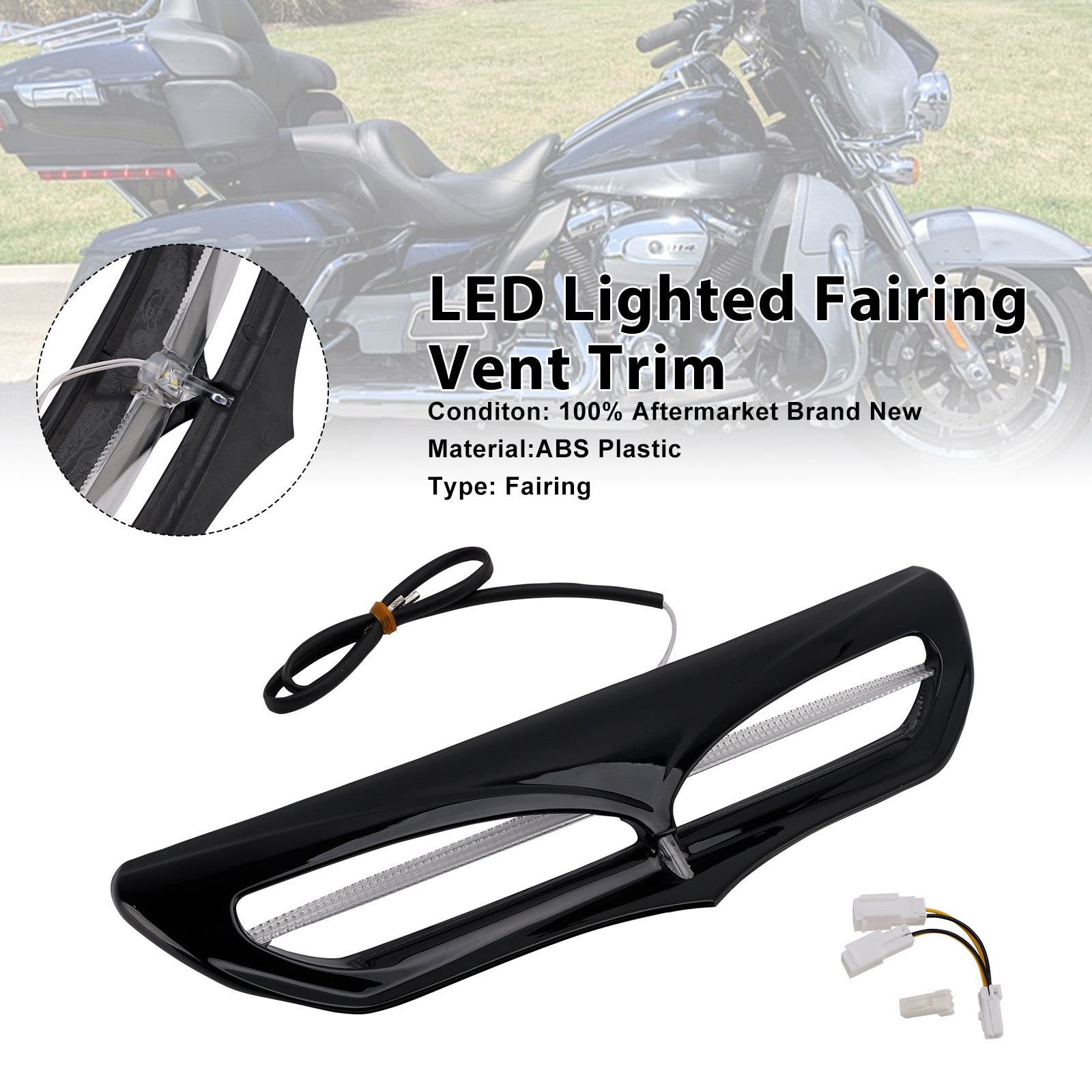 2014-2022 Electra Street Glide FLHTCU LED Lighted Fairing Vent Trim
