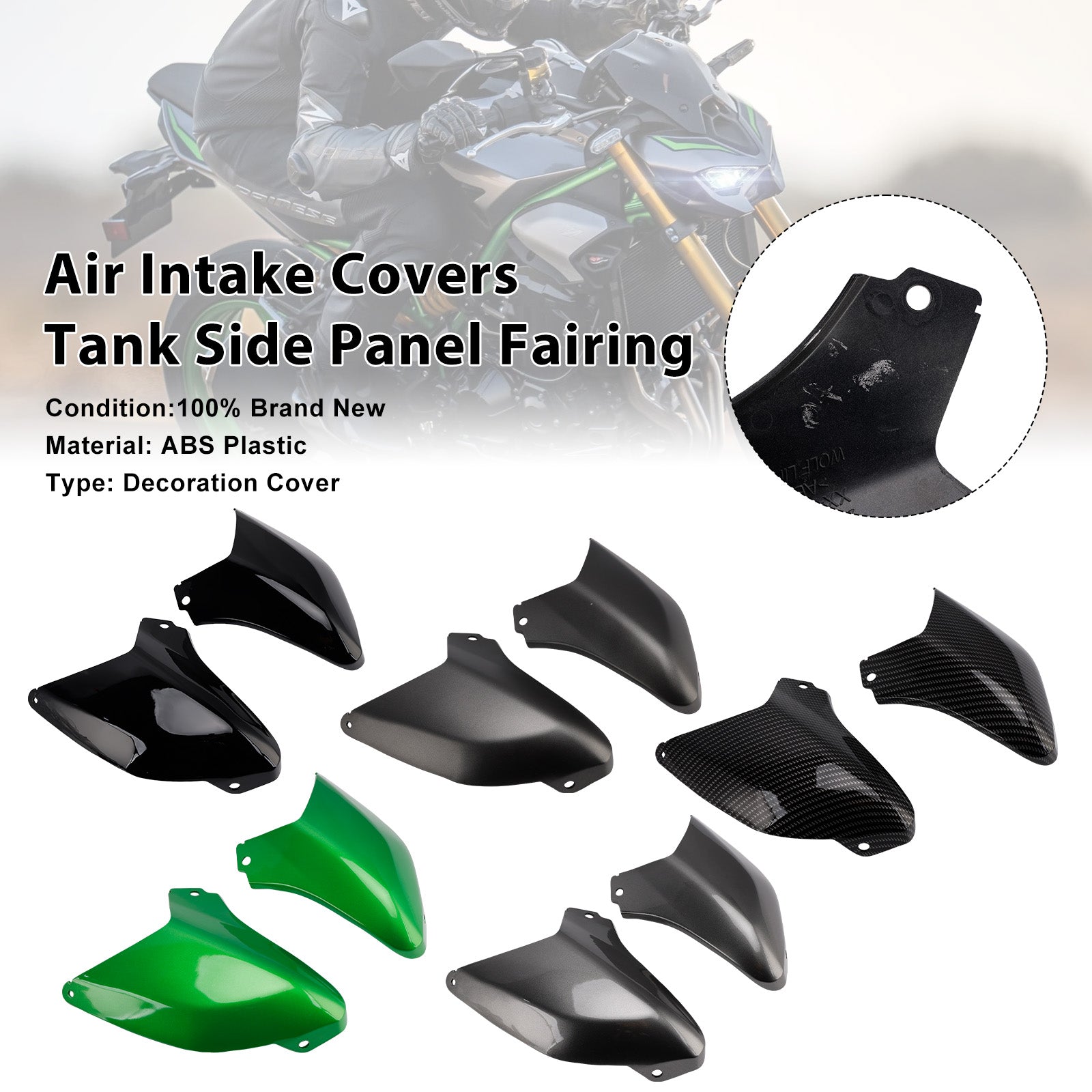 2025-2026 Kawasaki Z900 Air Intake Covers Tank Side Panel Fairing