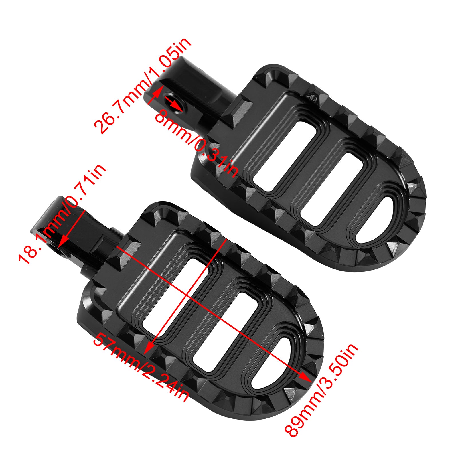 15-23 Indiase verkenner Bobber Sixty Front / Achter voetsteunen Foot Pin